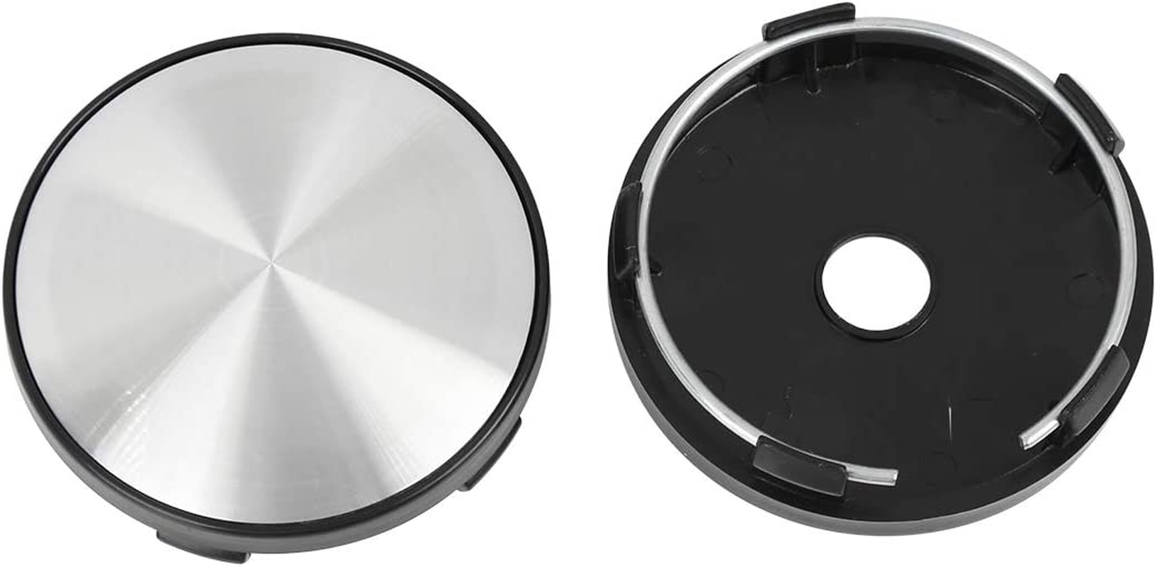 X AUTOHAUX 60Mm Dia 5 Clips Car Wheel Tire Tyre Rim Center Hub Caps Base Black 4 Pcs image number 2