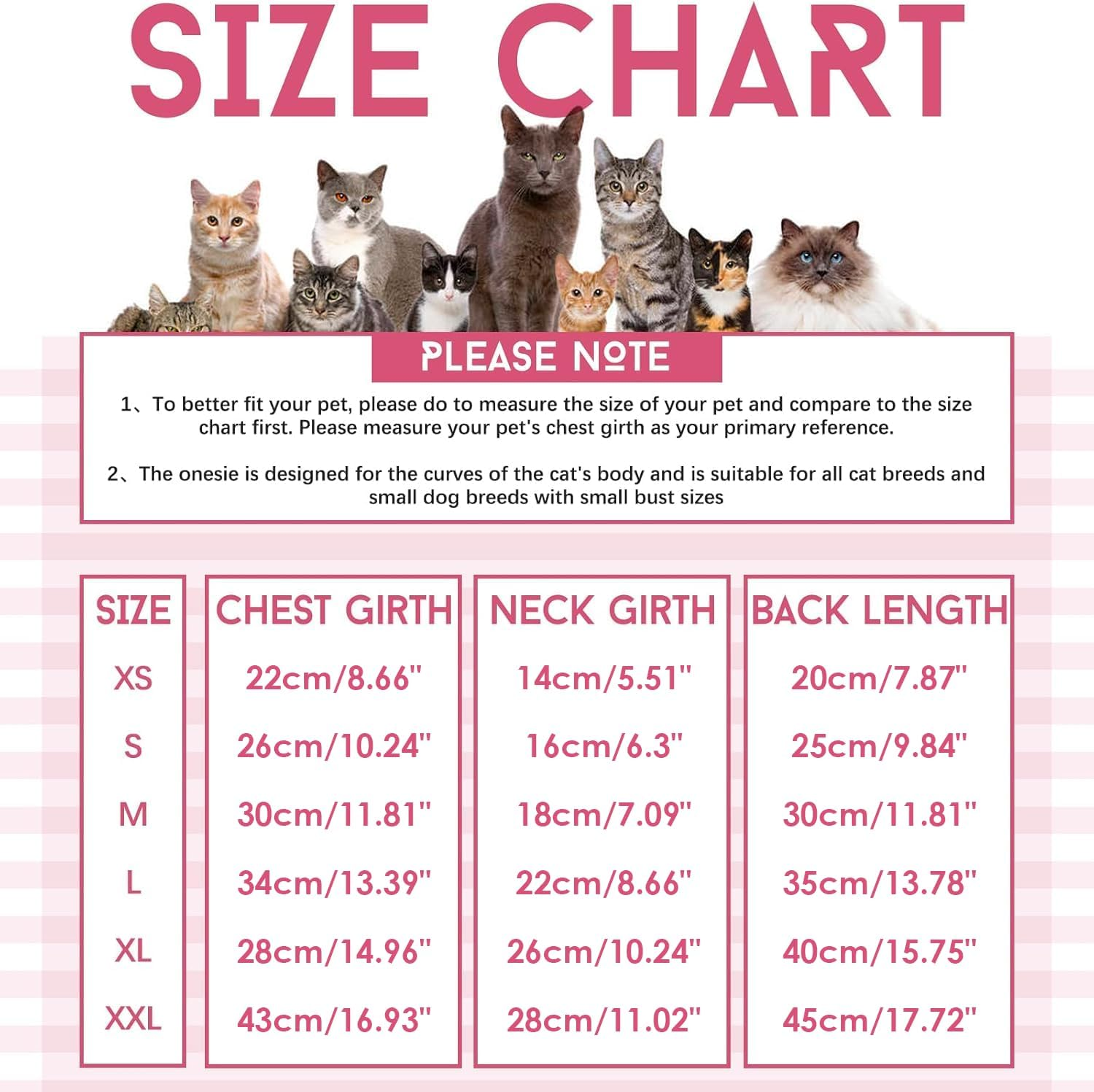 DENTRUN Cat Surgery Recovery Suit Cat Post Surgery Suit Cat Clothes for Cats Only Kitten Clothes Cat Onesie Cat Outfit E-Collar Alternative Cat Jumpers Lost Hair Removable Breathable image number 4