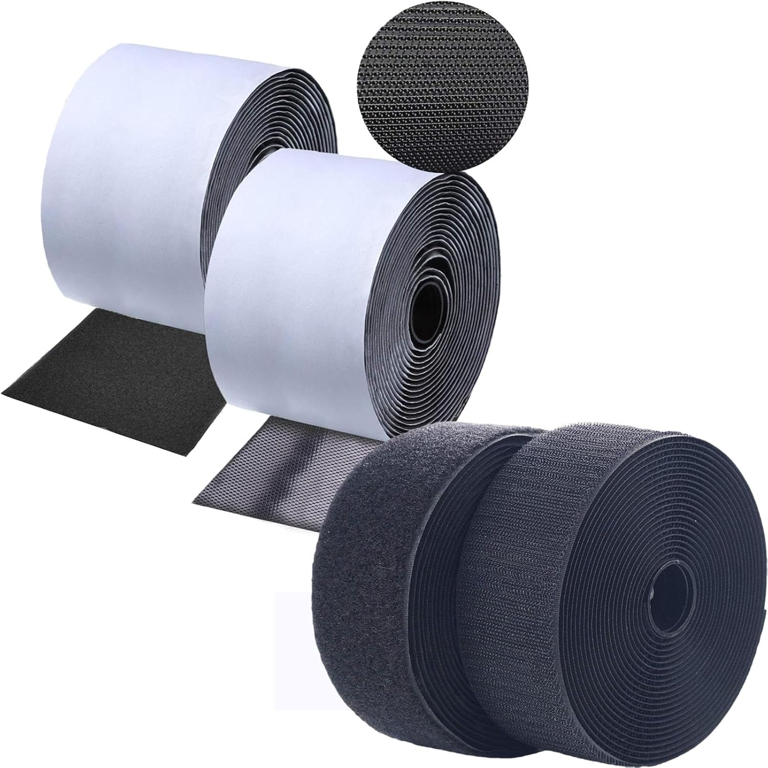 4" X 9' Heavy Duty Hook and Loop Tape - Self Adhesive Rug Grip, Non-Slip Couch Cushion Pads, Anti-Slip Furniture Tape, Strong Hold for Carpets, Rugs & Home image number 6