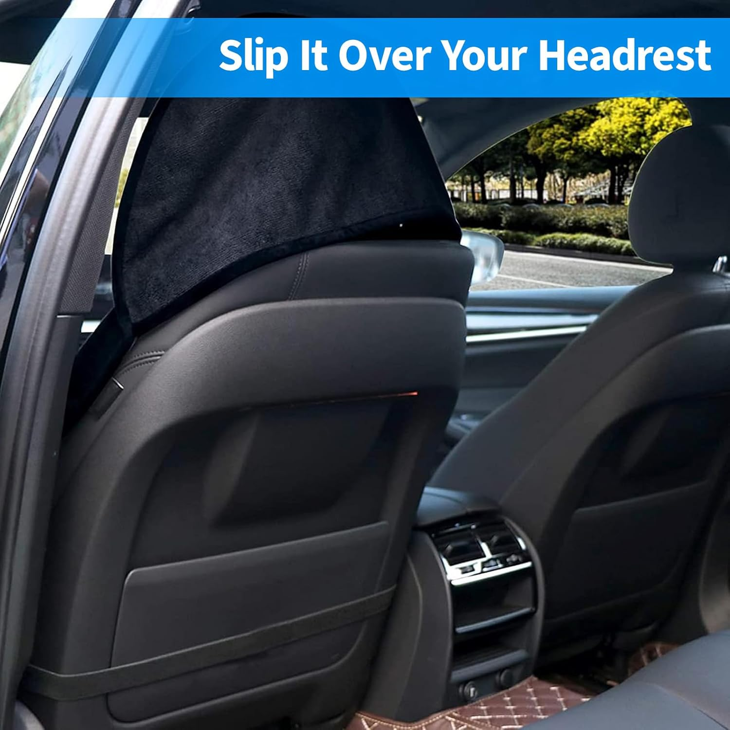 MAEZOE Waterproof Sweat Towel Seat Cover for Car Truck, Universal Fit Anti-Slip Bucket Seat Protector for Post Gym Workouts, Running, Swimming, Beach, and Hiking image number 2