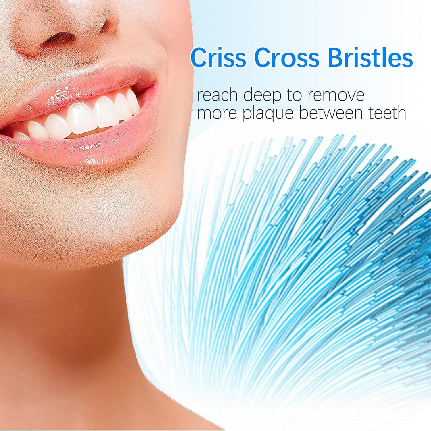 Dual Clean Cross Replacement Toothbrush Heads Compatible with Oral B Complete Action Deep Clean Power Toothbrush 3733 4732 4734, Rotating Brush Heads Set - 8 image number 6