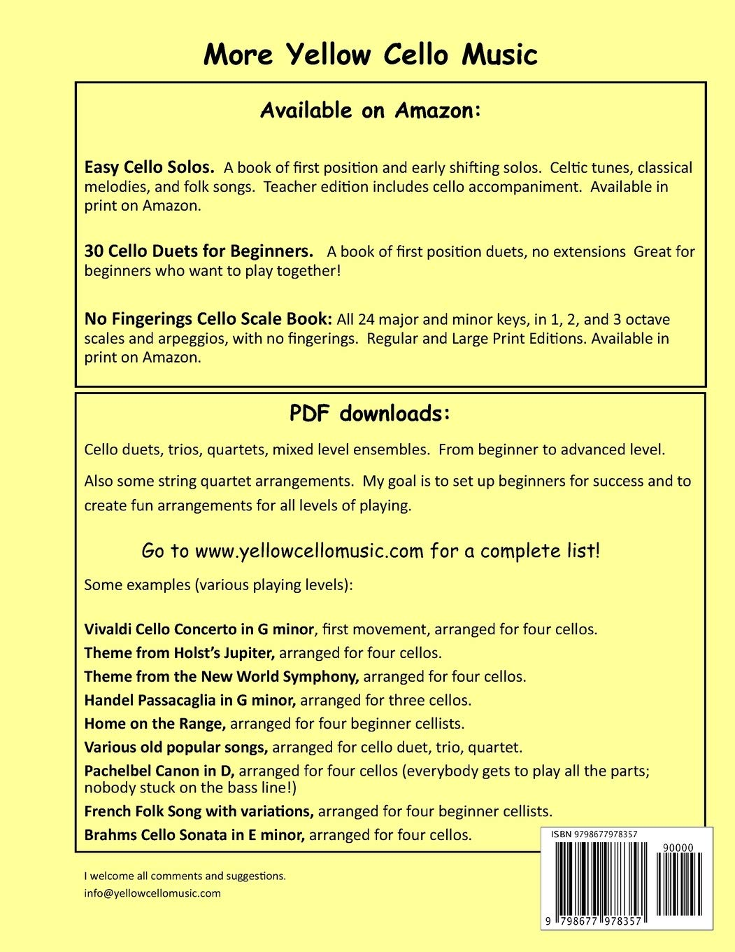 The Only Cello Scale Book You Will Ever Need - Large Print Edition: Large Print Edition image number 1