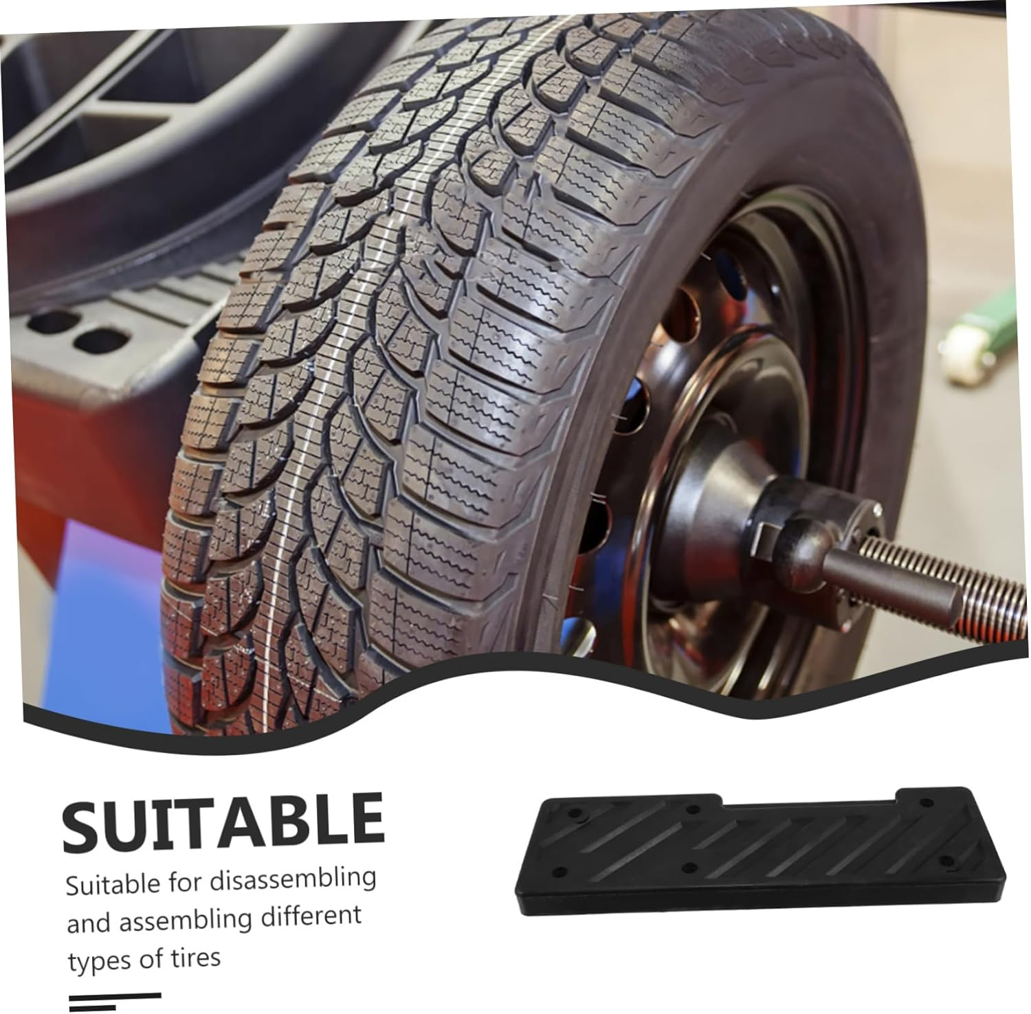 HEALEEP Tire Changer Tools Tire Ramps Pad Wheel Repair Kit Rubber Pad for Automotive image number 5