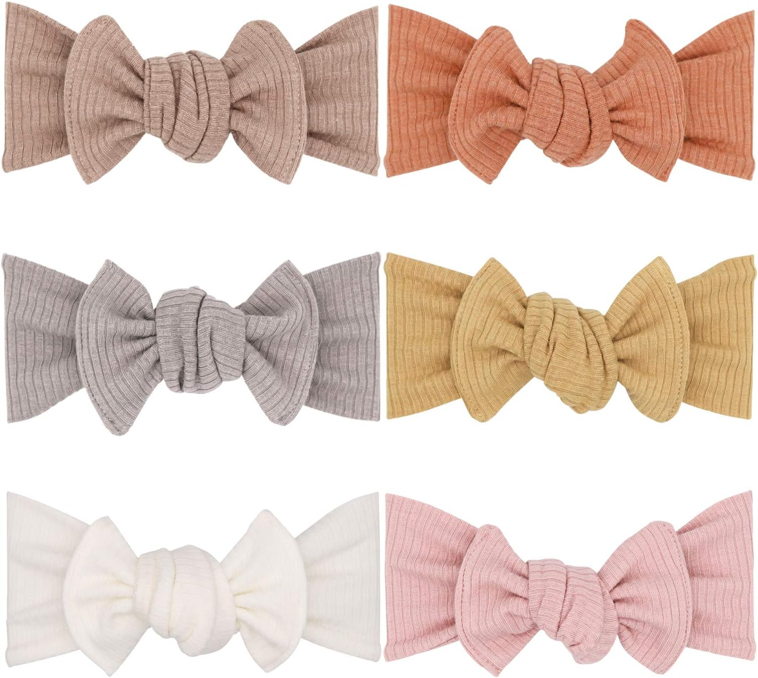 Baby Girls Headbands with Bows Infant Toddler Knit Headwrap Hair Accessories image number 5