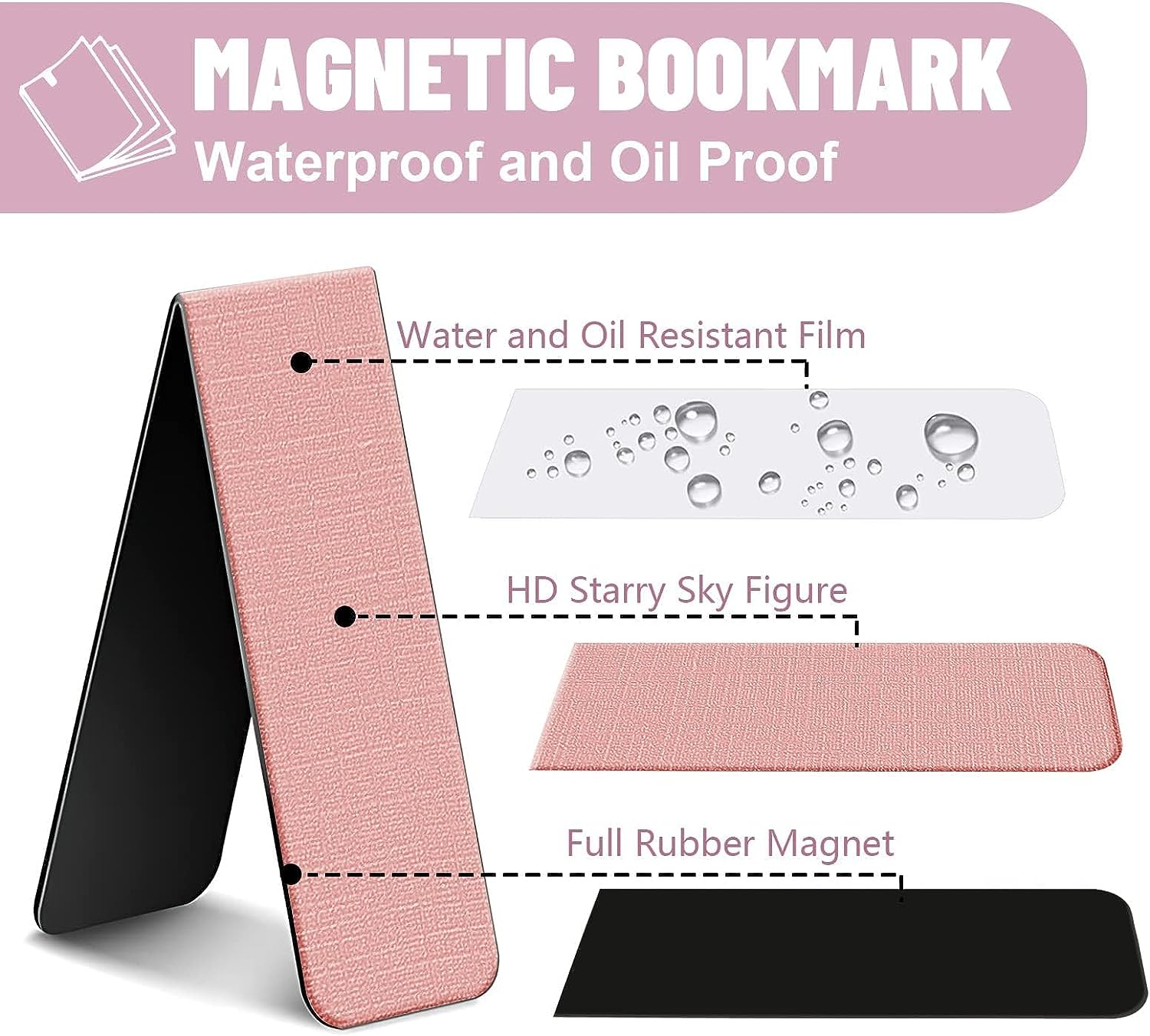 Magnet Page Markers, 15Pcs Morandi Color Assorted Magnetic Bookmarks, Magnetic Page Clip for Teachers, Students, Book Lovers, Office, Book Club, Library image number 2