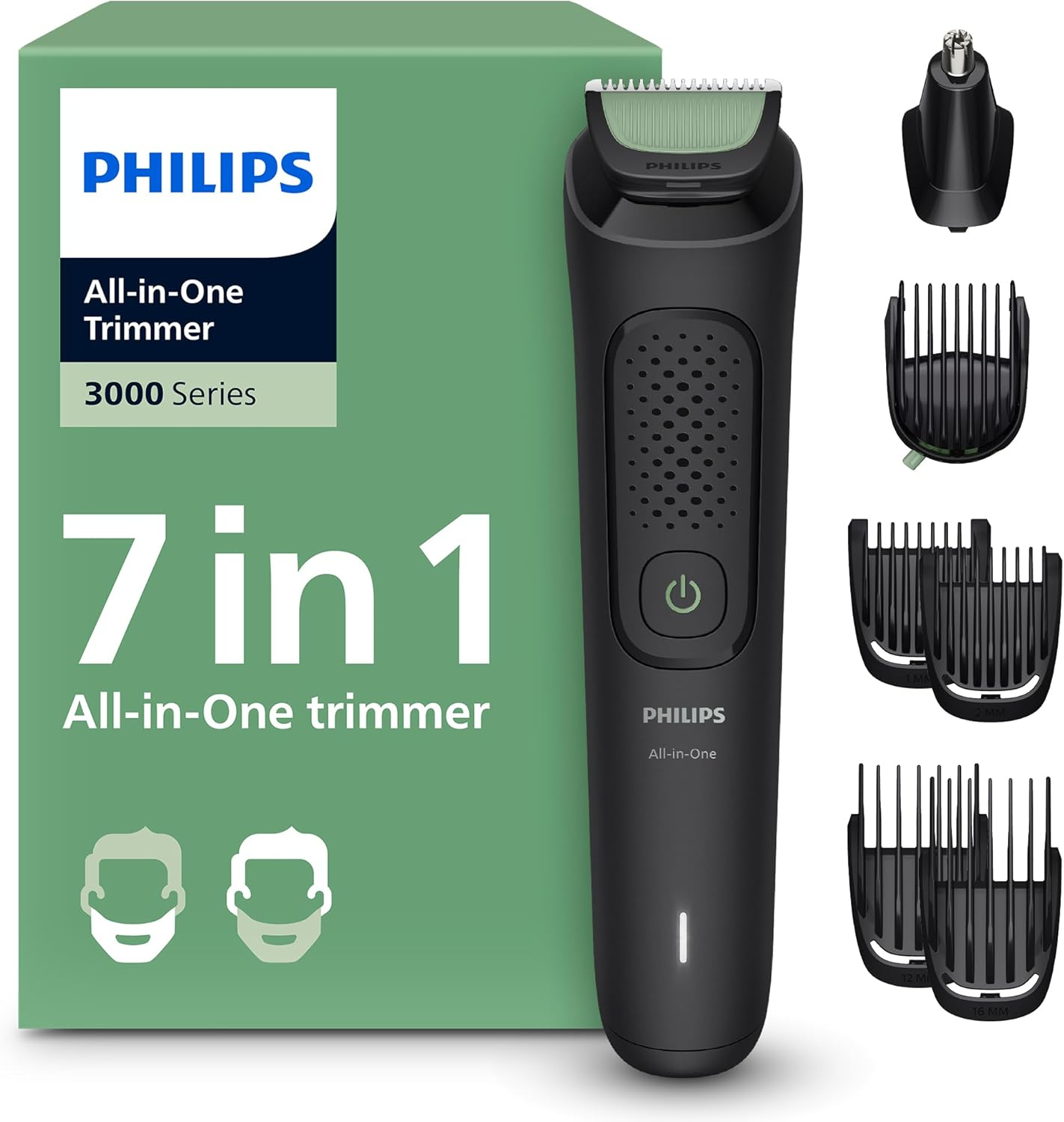 Philips Multigroom 3000 Series All-In-One 7-Piece Trimmer - Shaver and Clipper for Face & Head, Self-Sharpening Skin-Friendly Blades, 10 Length Settings, Model MG3930/15 image number 6