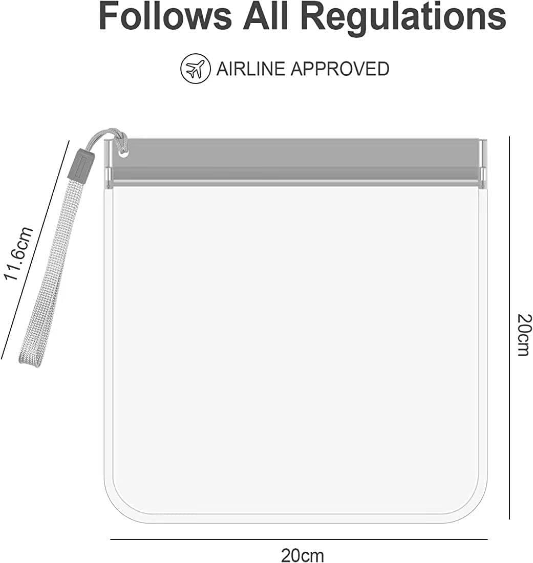 TSA Approved Quart Size Waterproof Liquids Bag, 4Pcs Clear TSA Approved Toiletry Bag Clear Liquids Bag,Tsa Approved Liquids Bags Clear Toiletry Bags,Tsa Approved Liquid Bags Leak Proof Liquid Bags image number 5