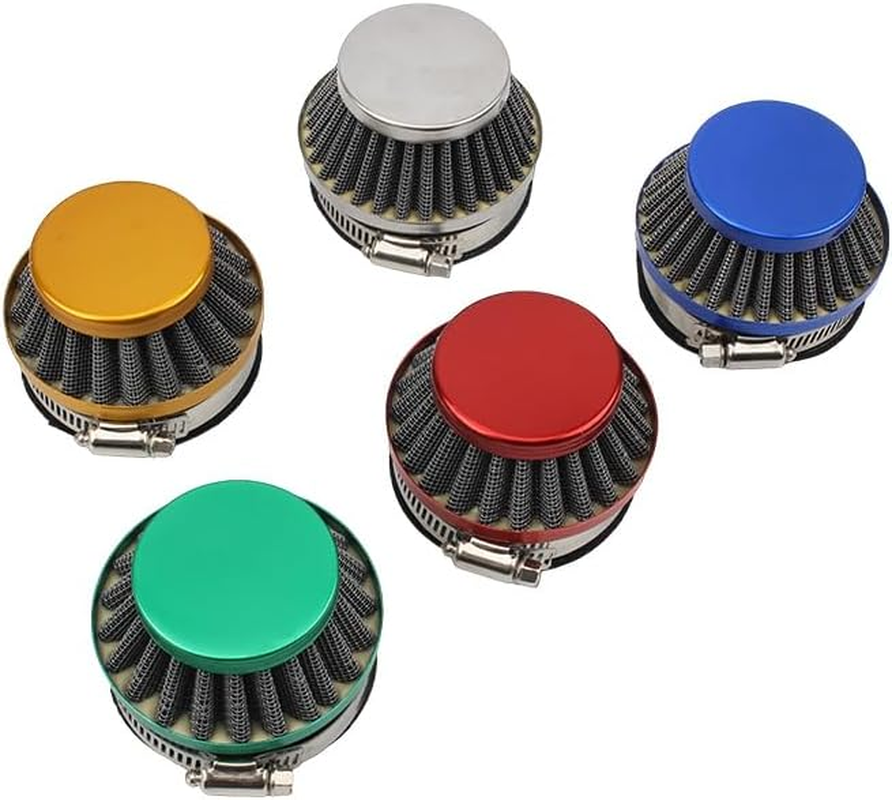 Powermotor 58Mm 60Mm Air Filter Carburetor for 2 Stroke Engine 47Cc 49Cc Carb Mini Moto Kids Go Kart Quad ATV Dirt Pocket Bike(Silver) image number 1