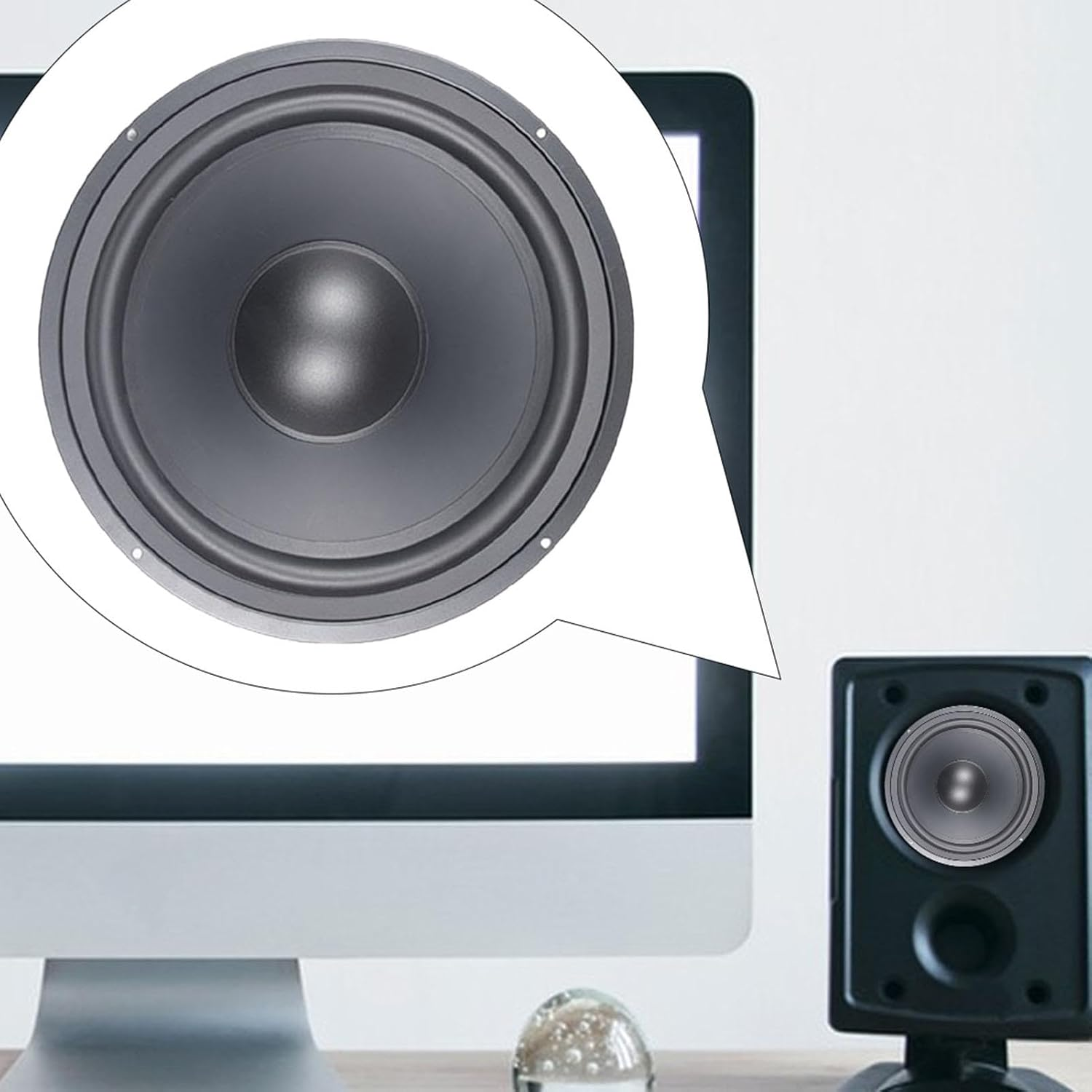 Passive Radiator, 3 12Inch Woofer Passive Radiator, Passive Radiator for Audio, Passive Designed Speaker Radiator Designed for Home and Mobile Audio Subwoofer Enclosures image number 5