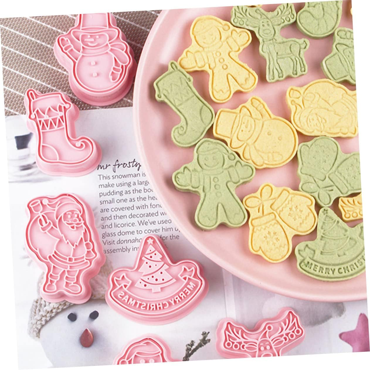 8Pcs Christmas Cookie Cutters Xmas Baking Mold Xmas Baking Supplies for Homemade Cookie Molds Festive Decorations image number 4