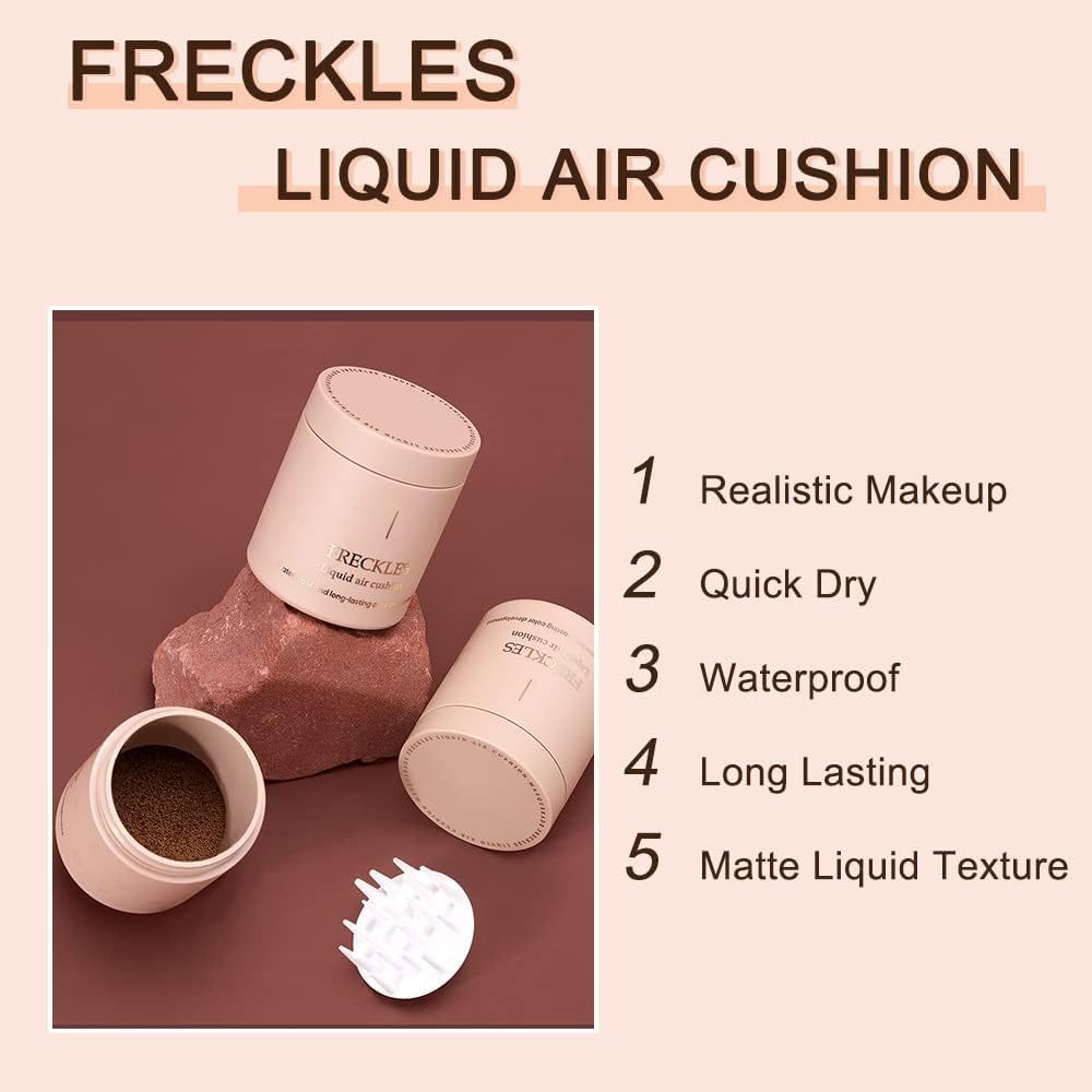 Upgrade Liquid Freckle Pen, Liquid Fake Freckles Stamp Air Cushion, Waterproof Long Lasting Freckles Marker for Cheek, Magic Freckle Stamp for Natural Sunkissed Makeup (Gold, General) - Gold image number 6
