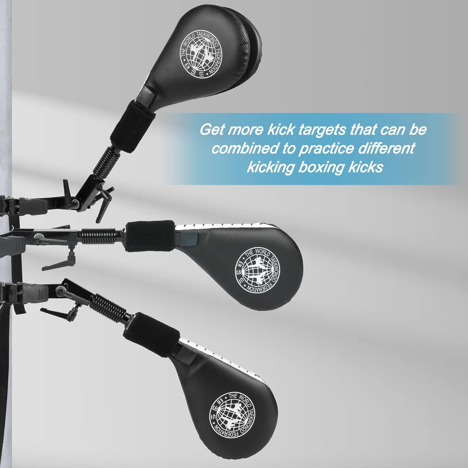 Taekwondo Kick Pads, Kicking Boxing Hands-Free Kicking Pads for Martial Arts with Mounting Bracket image number 2