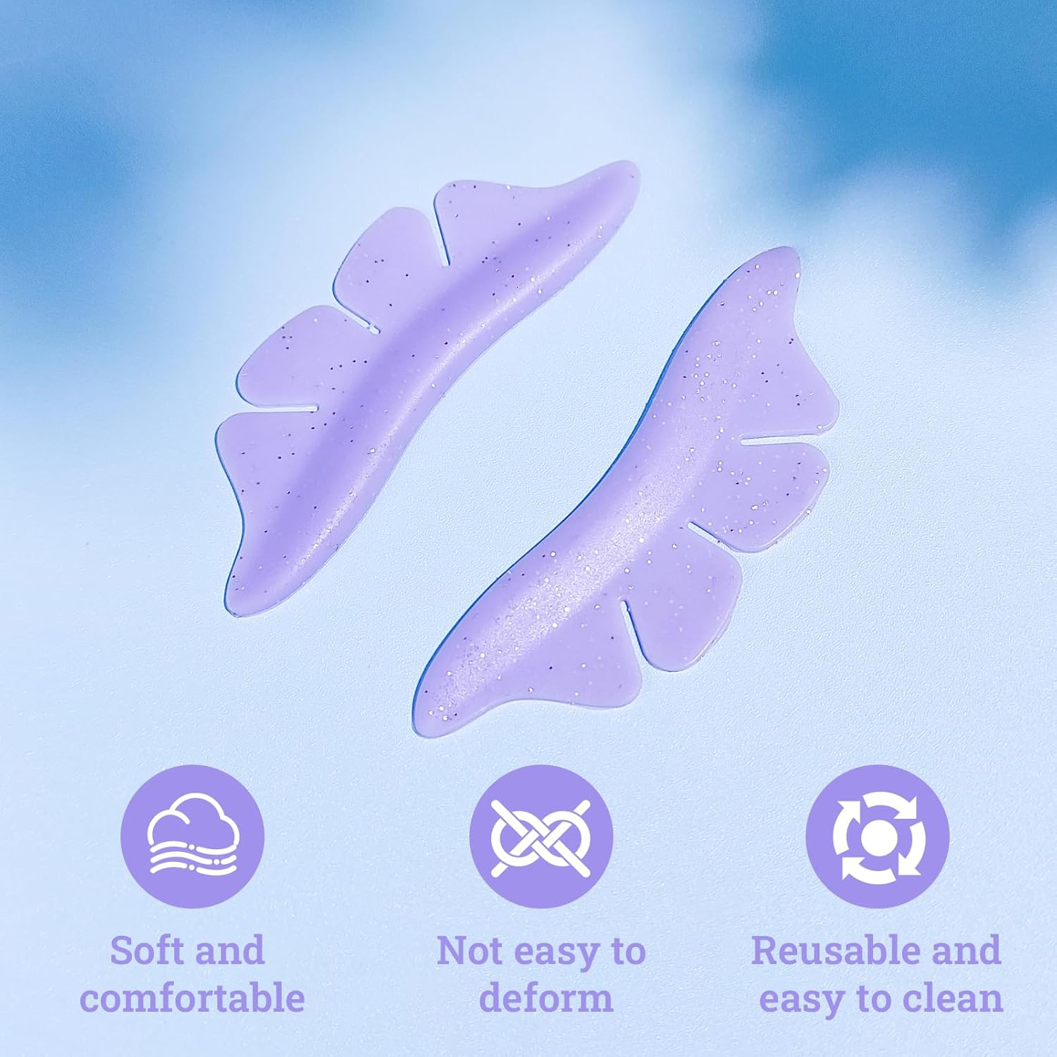 Lomansa Lash Lift Pads Silicone Patch-Shields Bottom Lash Lifts Ultra Soft Reusable Eyelash Lift and Lash Extension for Salon (Purple) image number 5