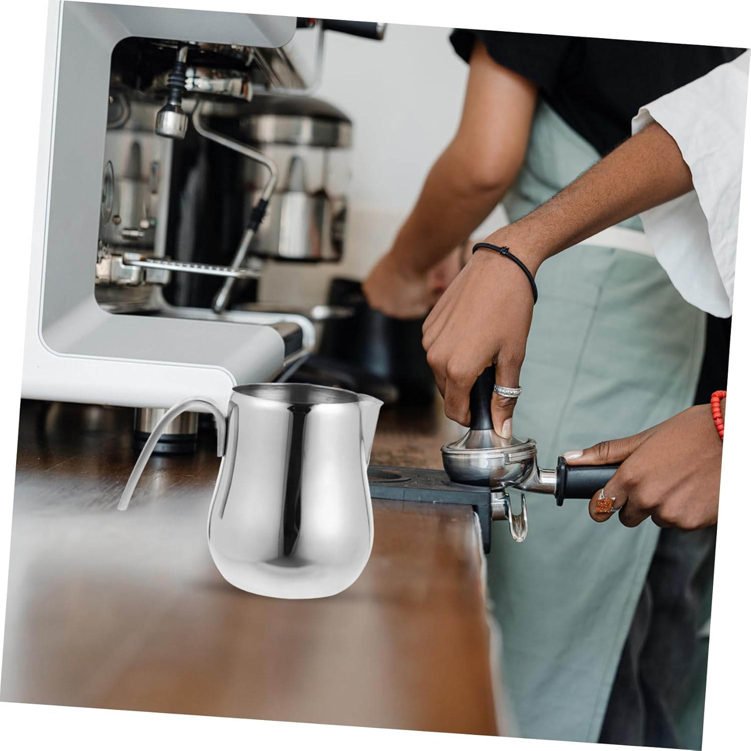 VINTORKY Hand Brewing Kettle Stainless Steel Coffee Pot Long Handle for Turkish Maker Espresso Milk Frothing Pitcher for Tea Kettle Use image number 5