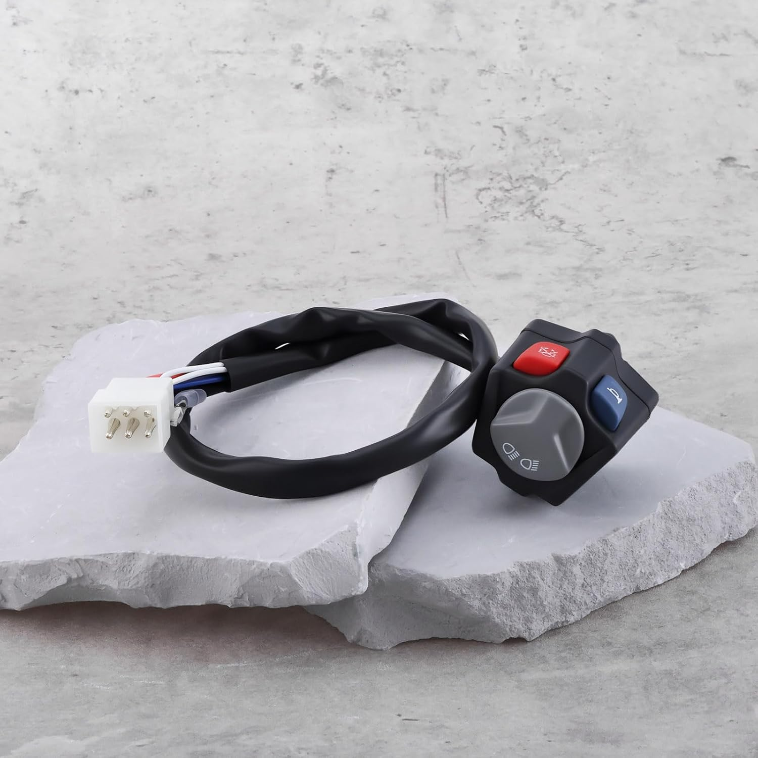YINETTECH Headlight Switch Kill Switch Button Compatible with KTM EXC ECXF 150 250 300 TPI 2018-2023 image number 2