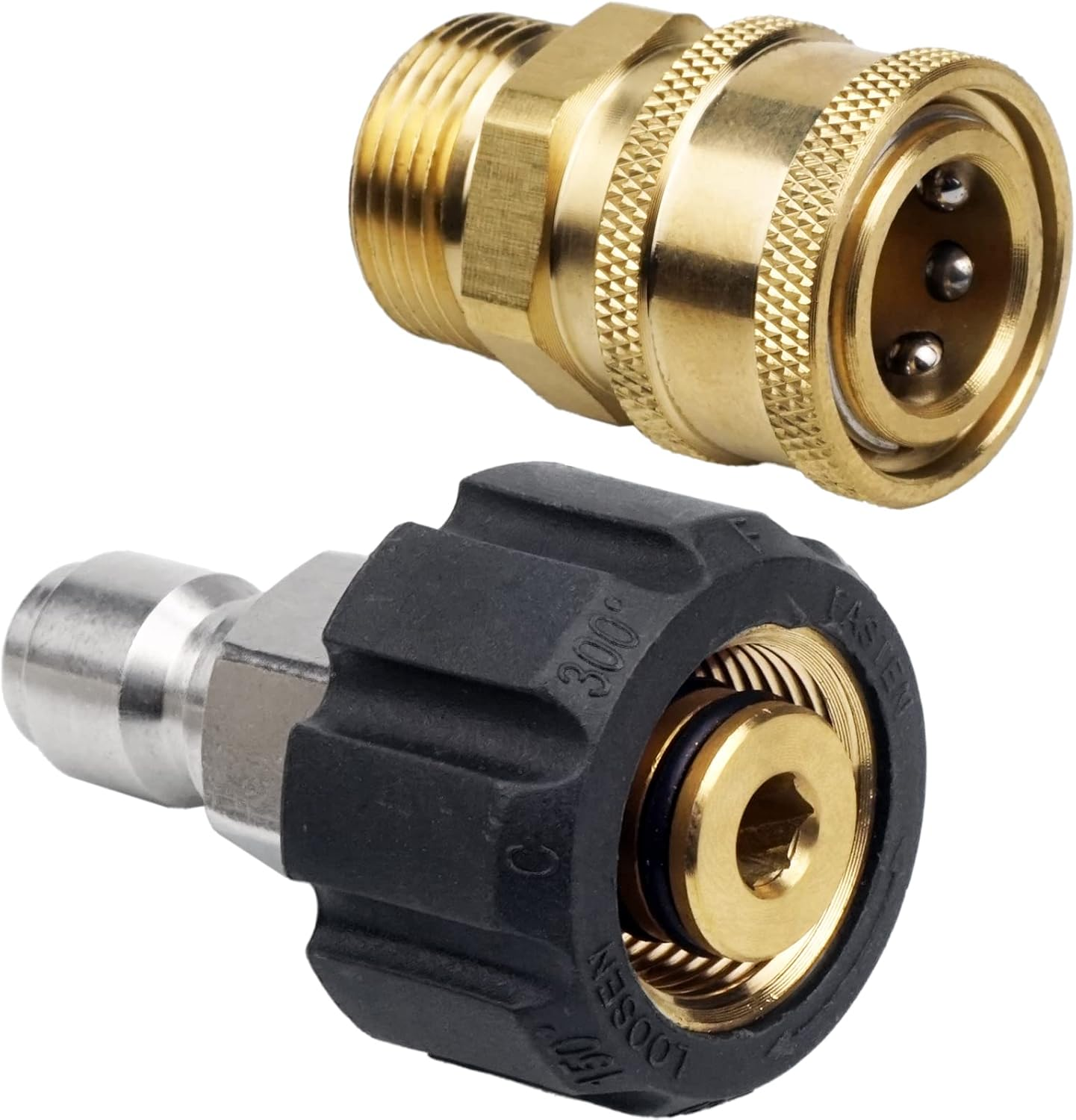 Pressure Washer Quick Connect Coupler 5000 PSI for M22 14Mm, 3/8" Hose Adapter, Pressure Washer Set image number 5