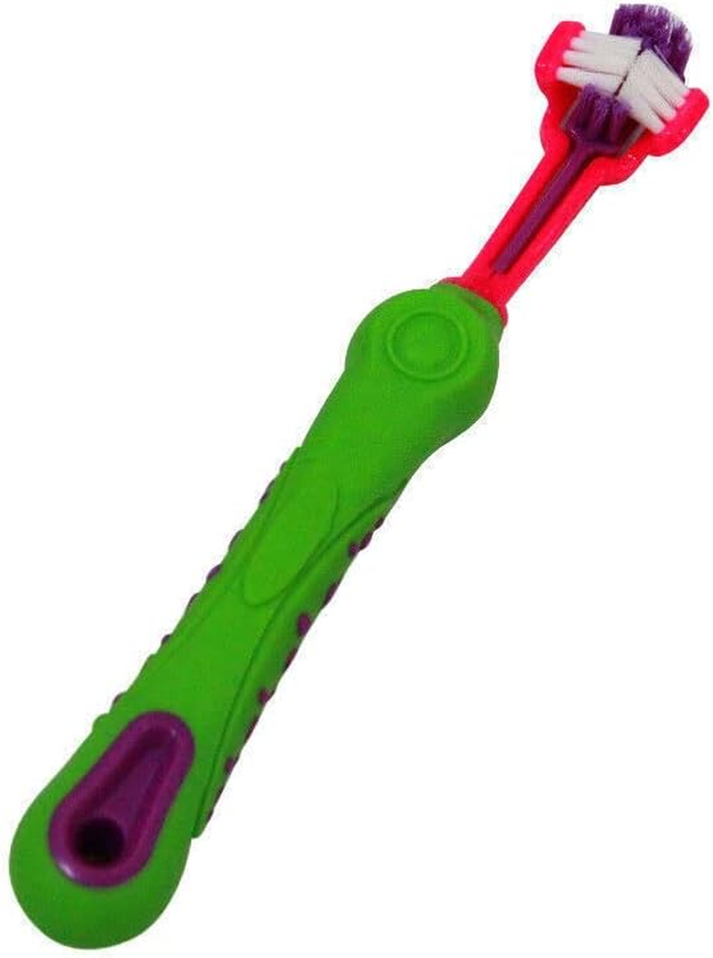 AIMALL 3-Sided Pet Toothbrush Dog Removing Bad Tartar Breath Dental Cleaning Mouth - for Tartar Control & Fresh Breath