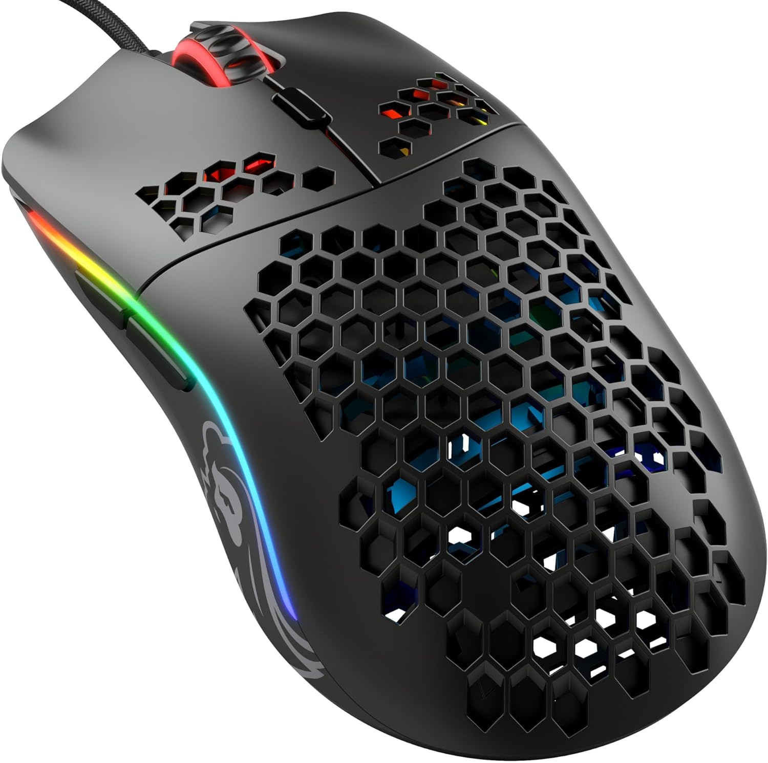 Glorious Gaming Mouse - Model O minus 58 G Superlight Honeycomb Mouse, Mouse with Lights -Matte Black Mouse, USB Gaming Mouse image number 6