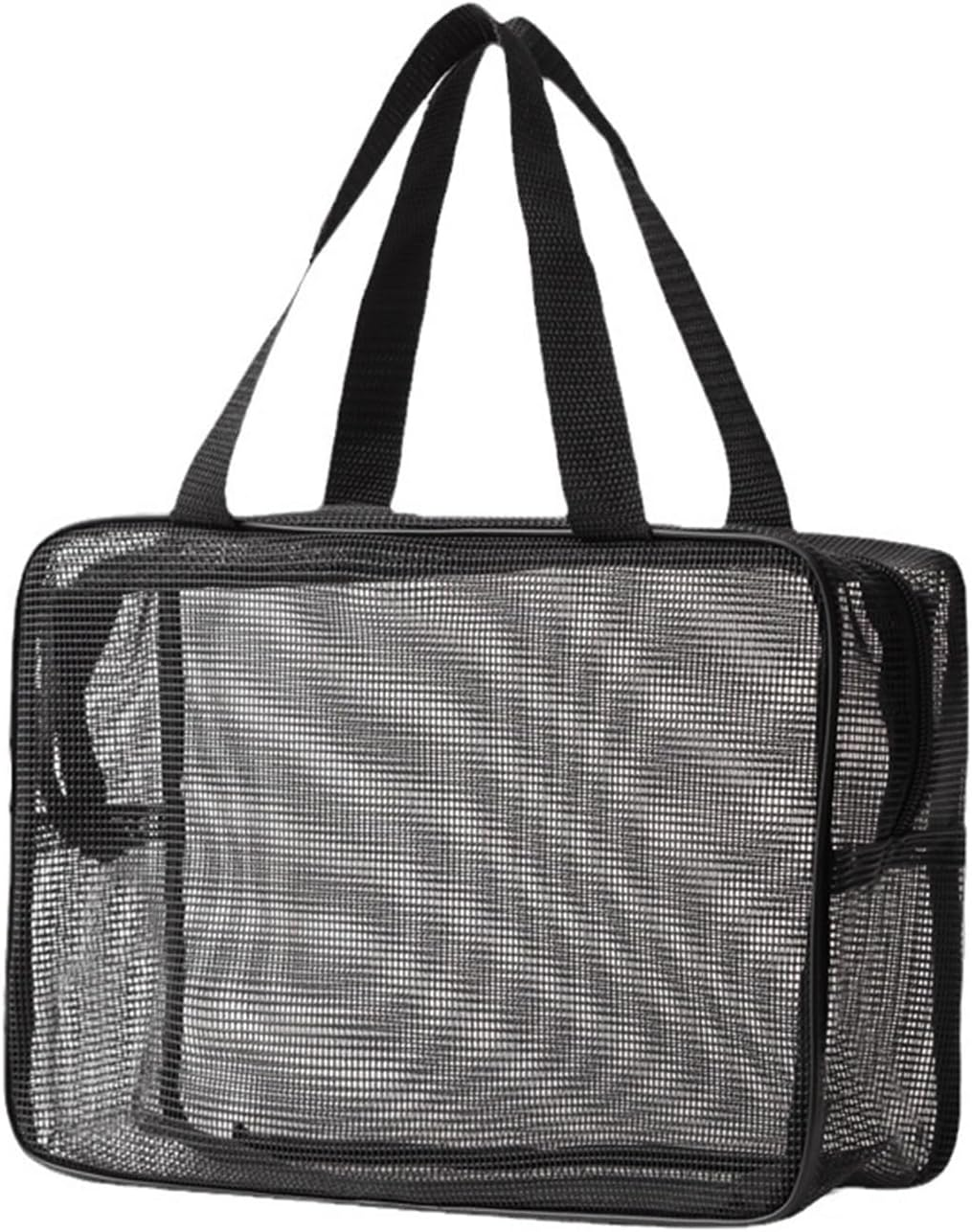 Mesh Shower Caddy Bag with Handle &ndash; Portable Quick Dry Toiletry Organizer for Dorm, Bathroom, Gym, Camping & Travel Essentials(Black,Large) image number 5