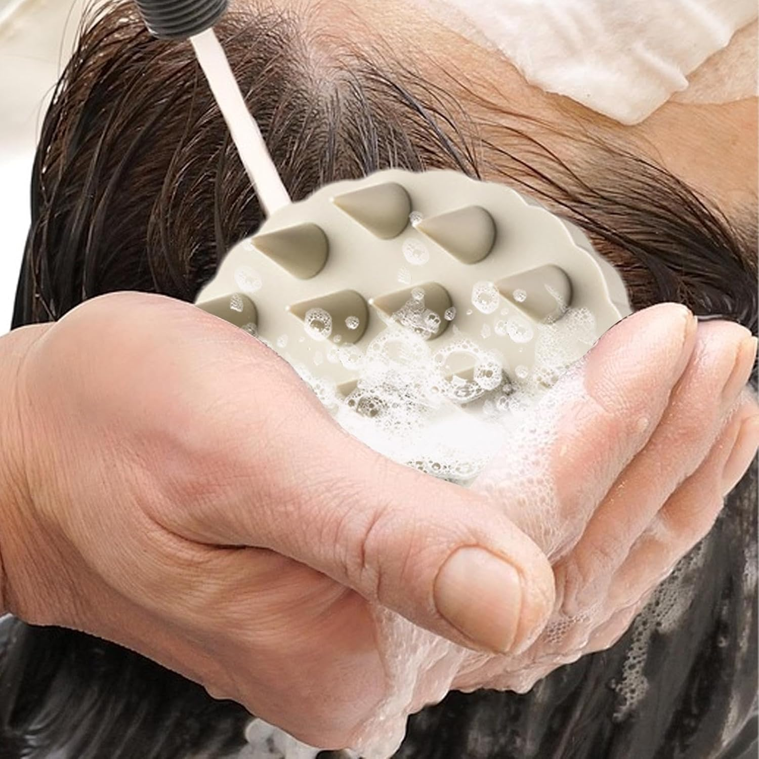 Scalp Scrubber - Silicone Hair Scrubber - Shell Shaped Massage Comb, Comfortable Shower Hair Brush, Hair Scalp Scrubber, Hair Care Tools for Women Men Kids image number 5