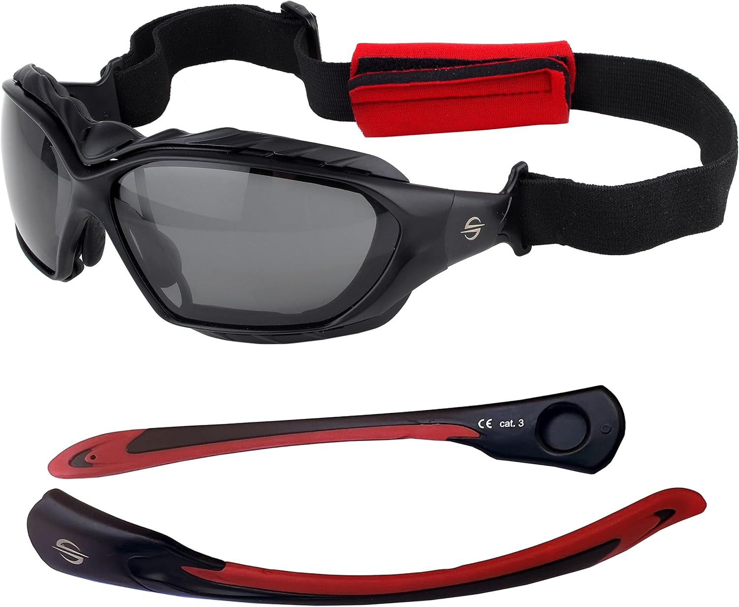 Platinum Sun Water Sport Sunglasses Floating Polarized Padded Convertible with Strap for Extreme Sports Jet Ski Goggles UV image number 1