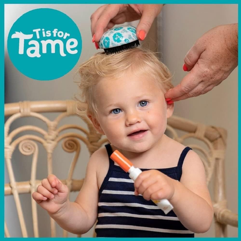 T Is for Tame &ndash; Detangling Brush for Toddlers & Kids, Mini Detangler Brush Tames Knots W/Out Tears or Tantrums, Perfect Size & Shape for Kids Hands, Developed by Mom of Twins (1 Single Brush) image number 4