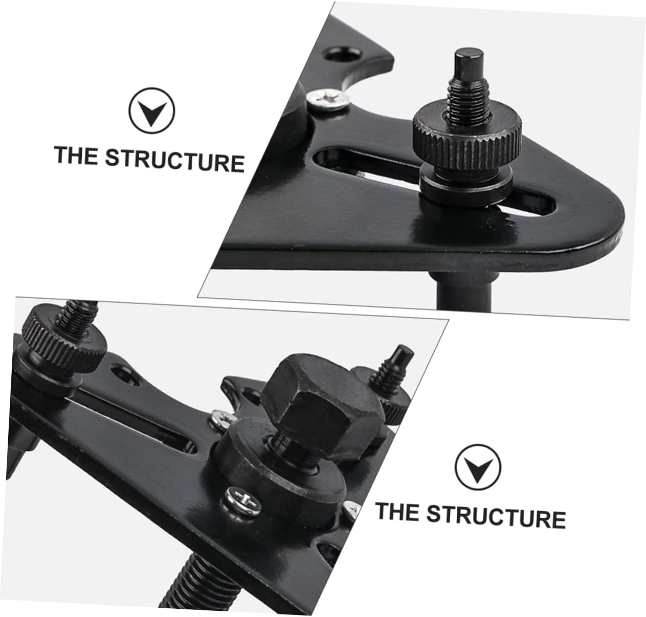 Mobestech Steel Compressor Clutch Remover Wrench Set 8Pcs Auto Repair Tool Kit for Car Air Conditioning Clutch Disassembly with Metal A/C Holding Tool, Suitable for Automotive Maintenance image number 6