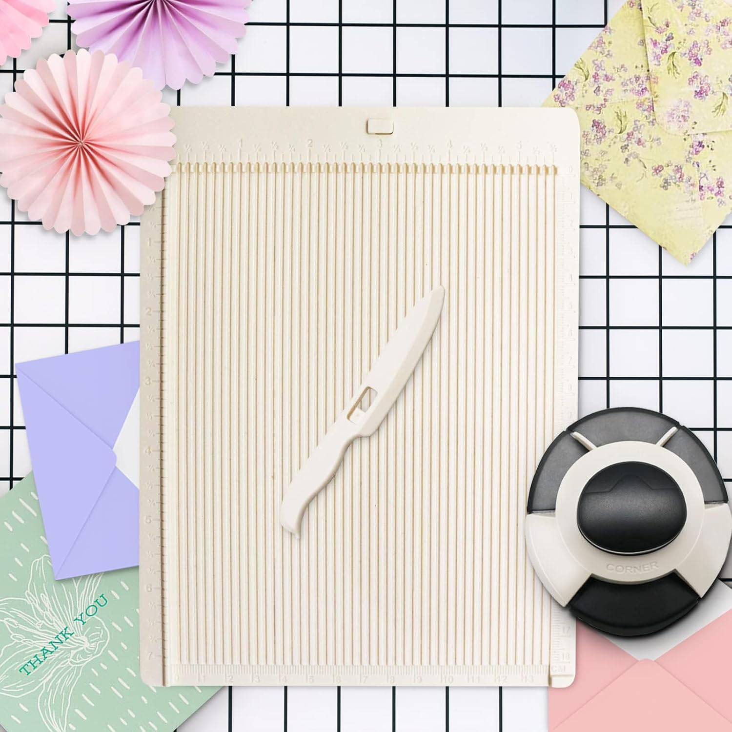 Scoring Board - Scoreboard for Paper Crafts, Scoring Tool, Envelope Maker for Papercrafts, Multipurpose Envelope Punch Boards, Small Paper Score Boards, Mini Scoreboards for Card Making image number 4