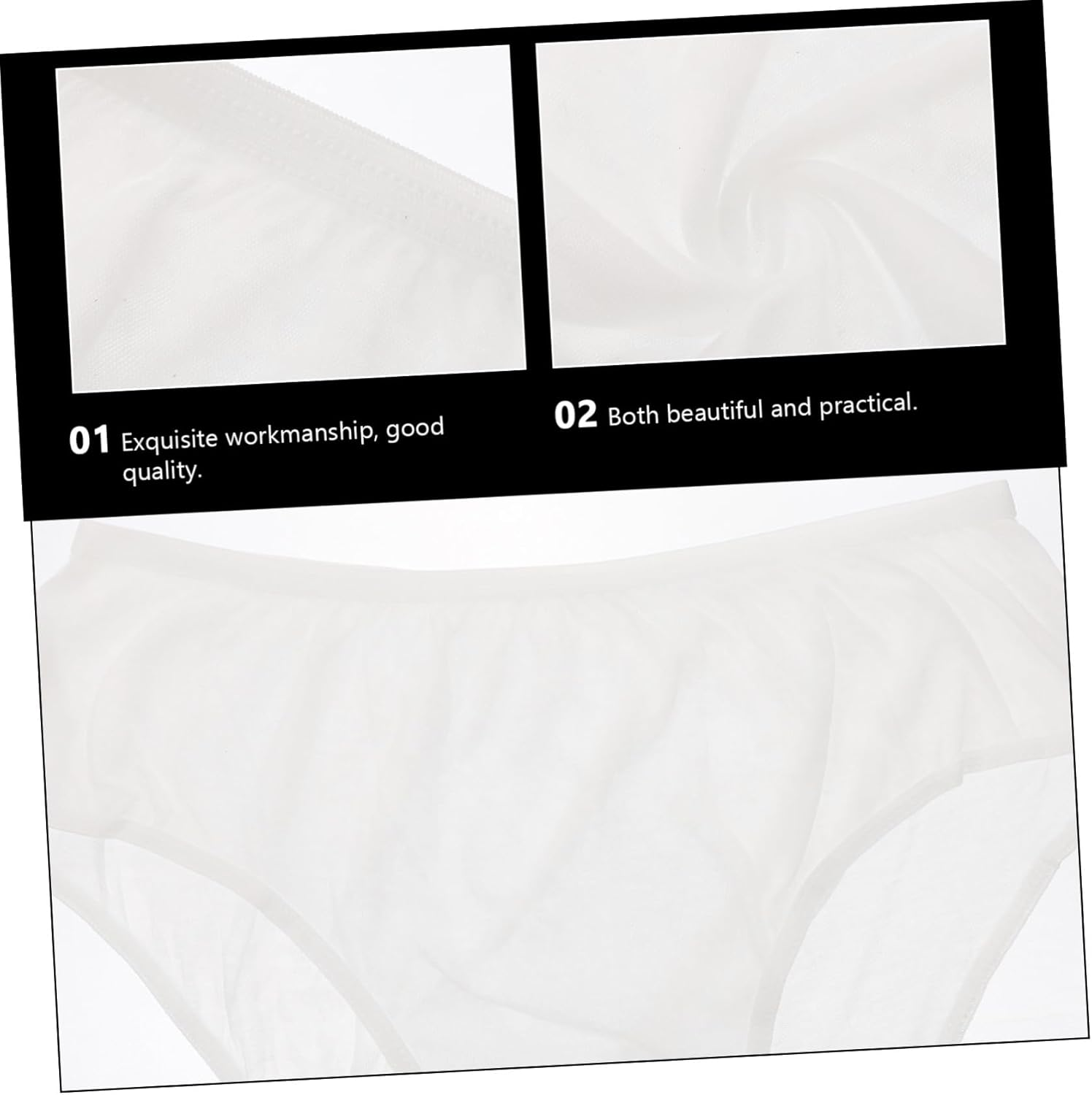 CALLARON 4Pcs Disposable Maternity Underpants XXL Supple Postpartum Care Panties Women Breathable Lightweight Skin-Friendly Pregnancy Underwear for Convenient Travel White