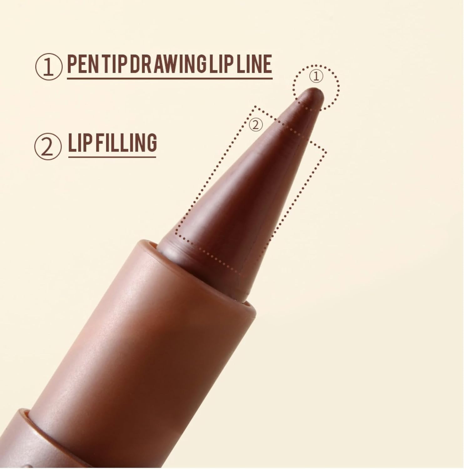 Matte Velvet Lip Liner &ndash; 2-In-1 Lip Liner & Lipstick for Defining & Filling Lips, Long-Lasting Smooth Lip Crayon, High Pigment, 3G(Color#01) image number 4