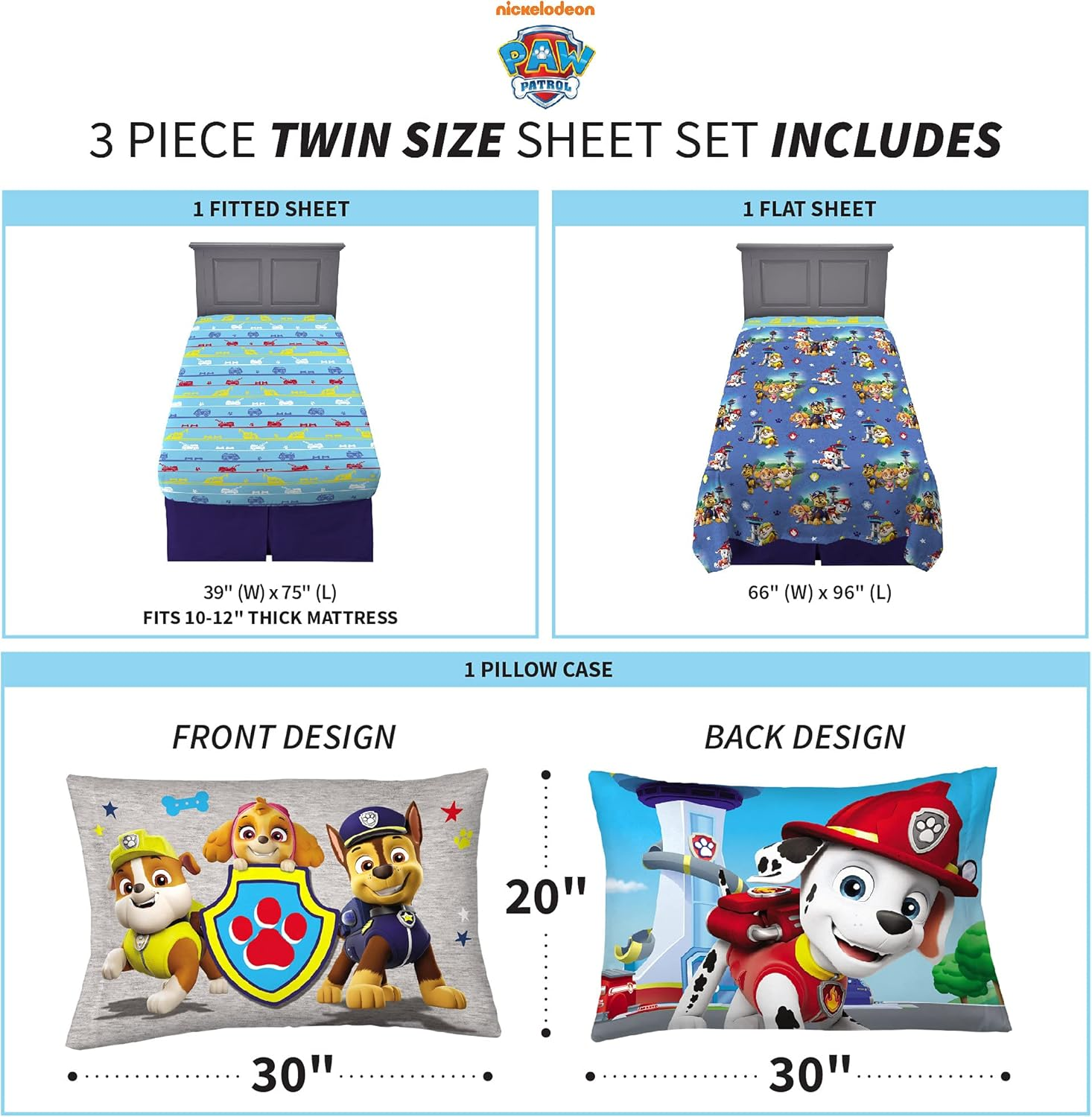 Franco Kids Bedding Super Soft Microfiber Sheet Set, Twin, Paw Patrol - Sonic The Hedgehog image number 4