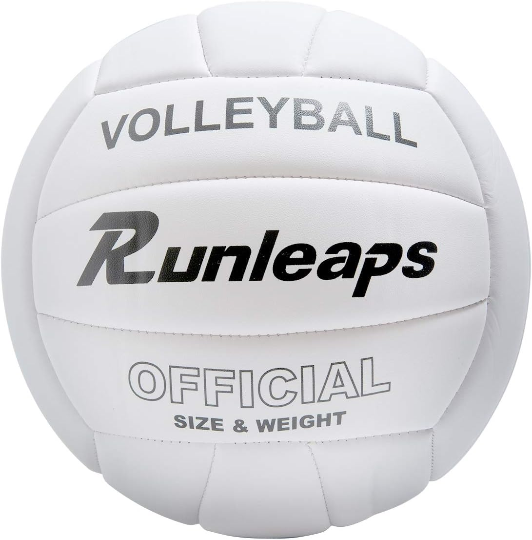 Runleaps Volleyball, Waterproof Indoor Outdoor Volleyball for Beach Game Gym Training (Official Size 5)