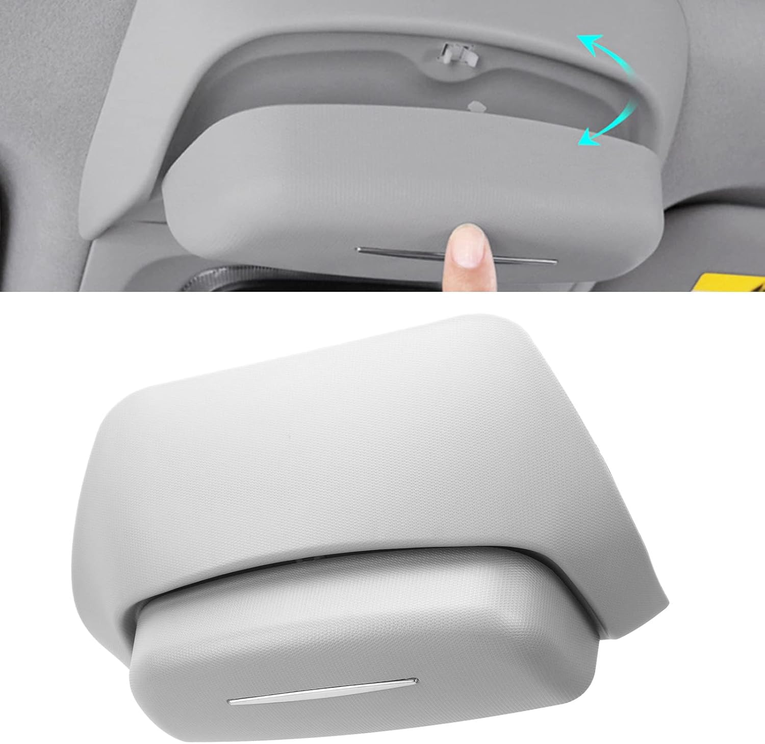 Sunglasses Holder for Tesla Model Y 2020‑2023, Sunglass Holder for Car, Sun Visor Eyeglass Case Mount On, Car Storage Box Fit for Storage Glasses Accessories (ABS) image number 6