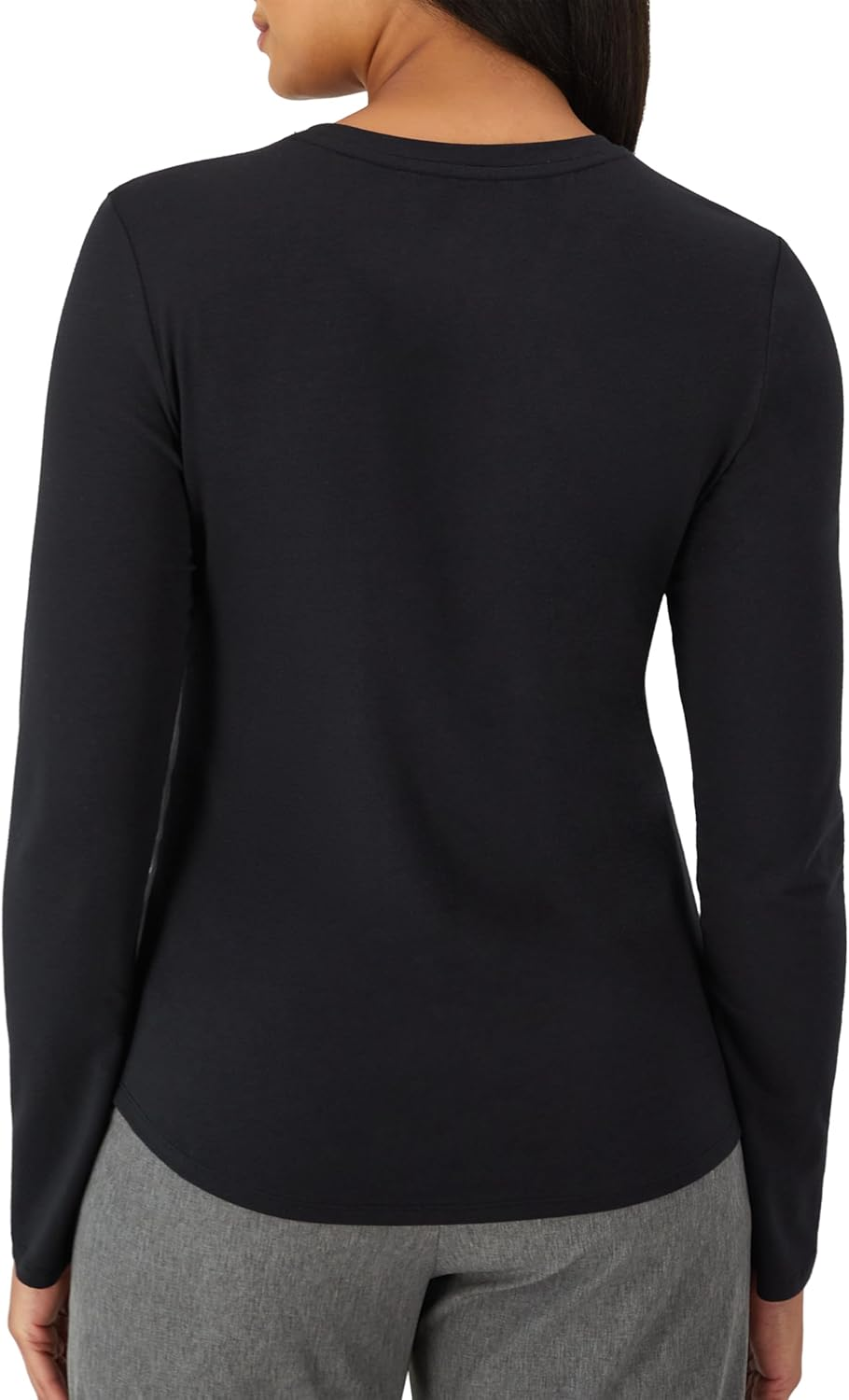 Hanes Women'S Comfort Fit Scrubs Underscrub, Supersoft Viscose from Bamboo Long Sleeve Shirt image number 6