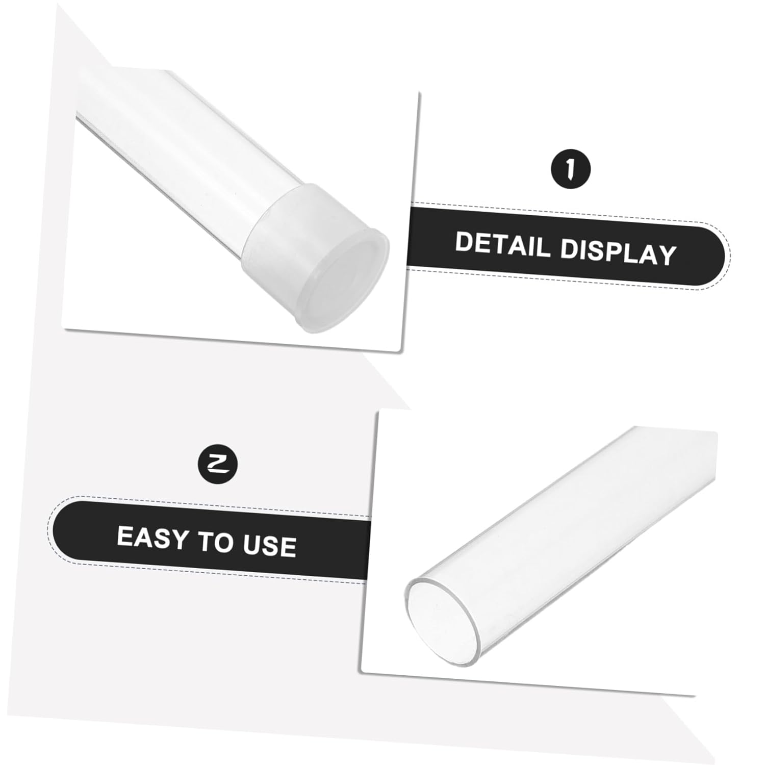 10Pcs Thermometer Protective Cases Transparent Plastic Tube Portable Needle Storage Organizer for Home Office Travel Safe Carry and Impact-Resistant Protection image number 2