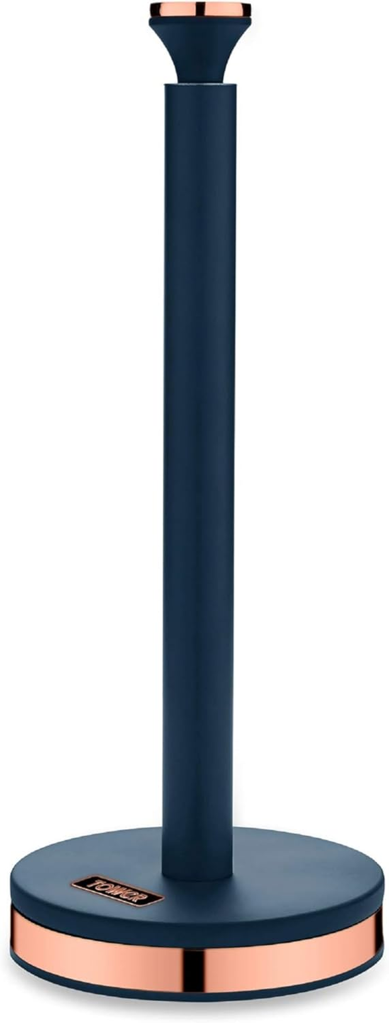 Tower T826133PNK Cavaletto Towel Pole Kitchen Roll Holder with Soft Underliner, Marshmallow Pink and Rose Gold