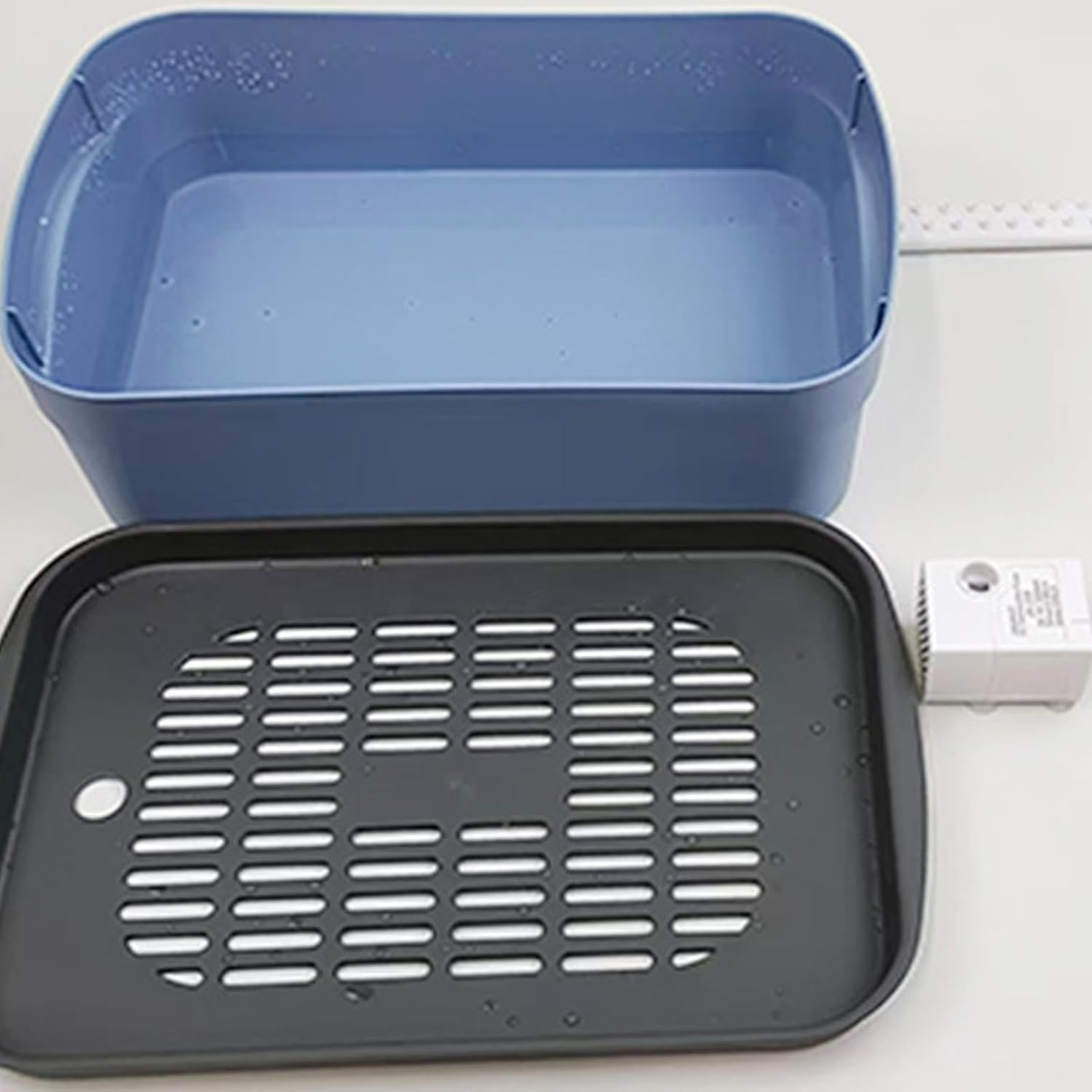 Generic Parrot Automatic Bathtub - Bird Shower Bathing Tub Toy | Pet Circulating Water Bath | Blue Rectangular ABS Bathtub for Parakeet, Cockatiel and African Grey image number 2