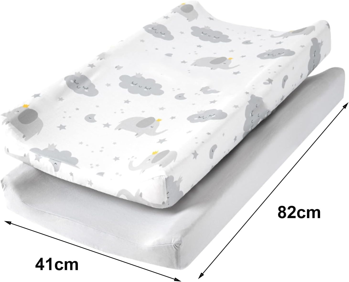 2 Pcs Changing Pad Covers Baby Diaper Changing Pad Cover Sheets Fitted Sheet Changing Mat Flexible Changing Table Pad Covers Diaper Changing Table Sheets Changing Mat Cover Changing Table Cover image number 3