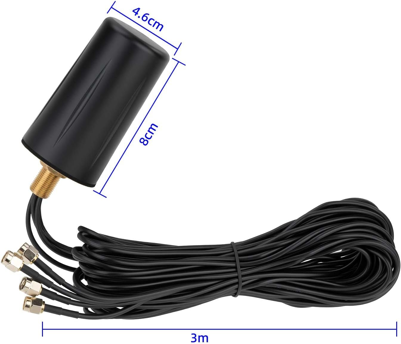 Bingfu 5G 4G LTE Antenna 4 SMA Connectors Outdoor MIMO Omni-Directional Antenna with 3M Cable, Waterproof Wall Mount for Cellular Router Mobile Hotspot Gateway Modem Iot Devices image number 3