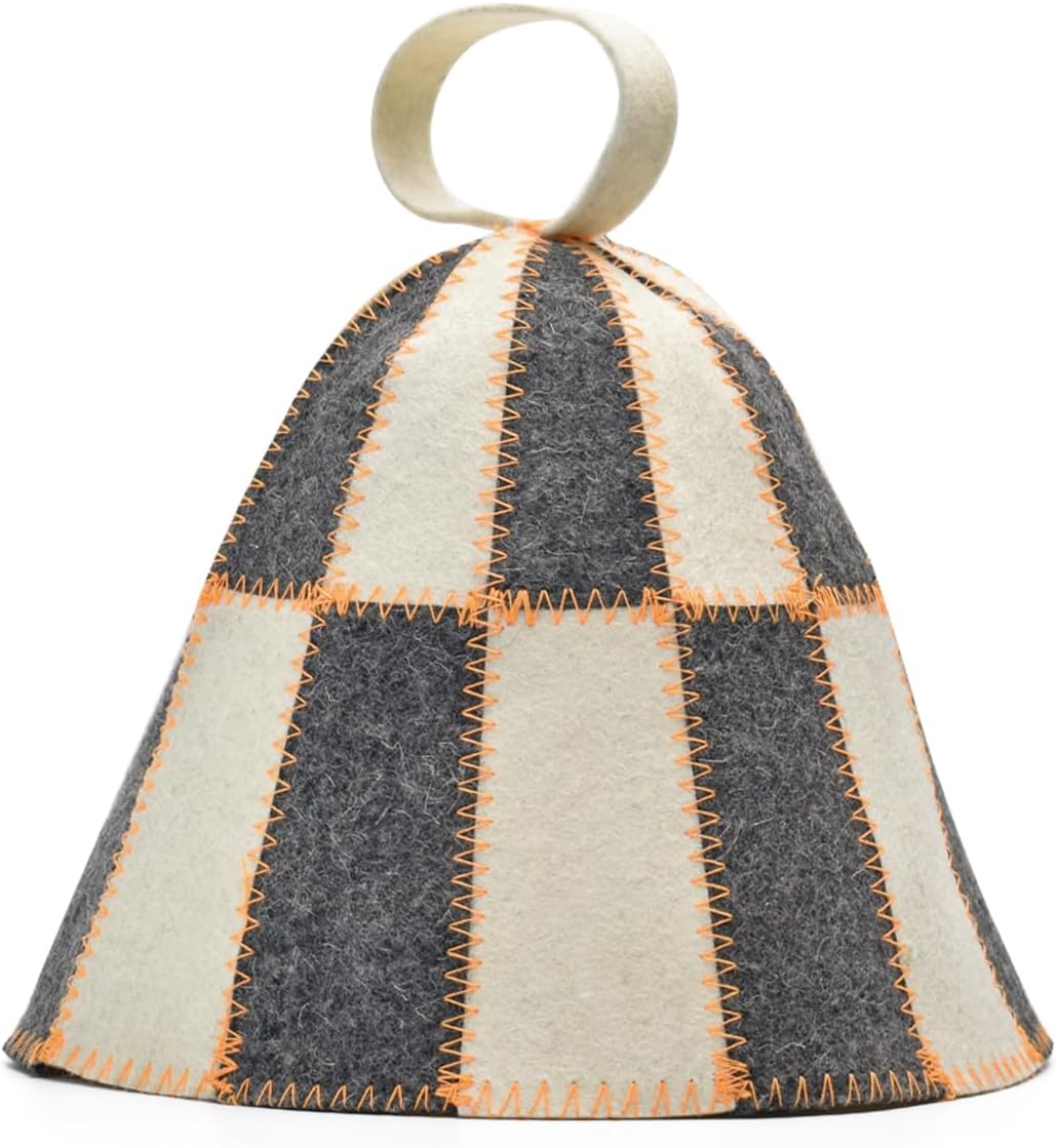 Halsa Sauna Hat for Women and Men, 100% Wool Handmade Premium Banya Hat, Protect Hair and Stay in Sauna Longer, Enhance Sauna Benefits & Regulate Temperature, Sauna Users, Sauna Accessory.