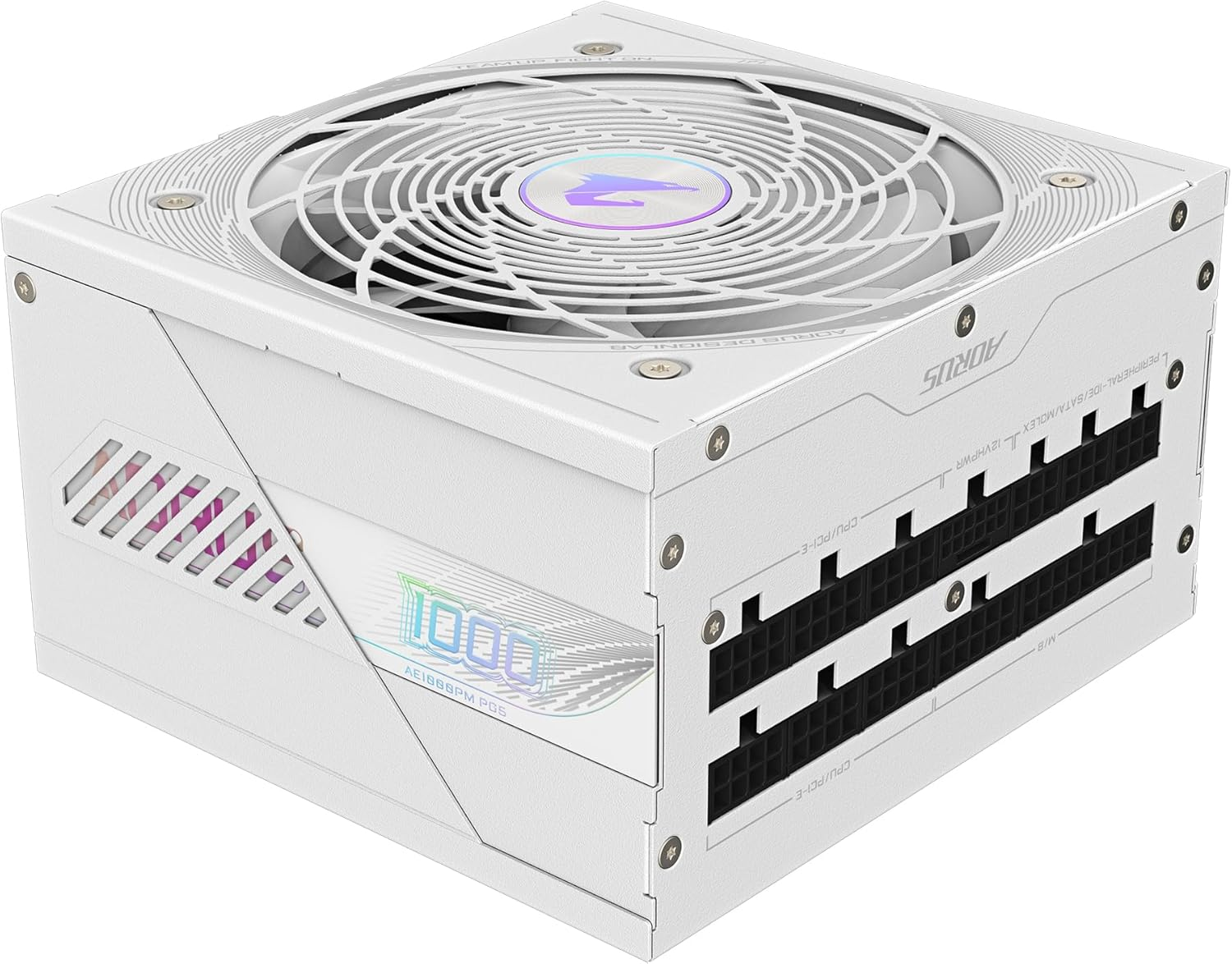 GIGABYTE AORUS Elite P1000W Ice Power Supply - Pcie 5.0, 80 plus Platinum, Fully Modular Design, 120Mm Fan, ATX 3.0 Compatible, EU Plug image number 3