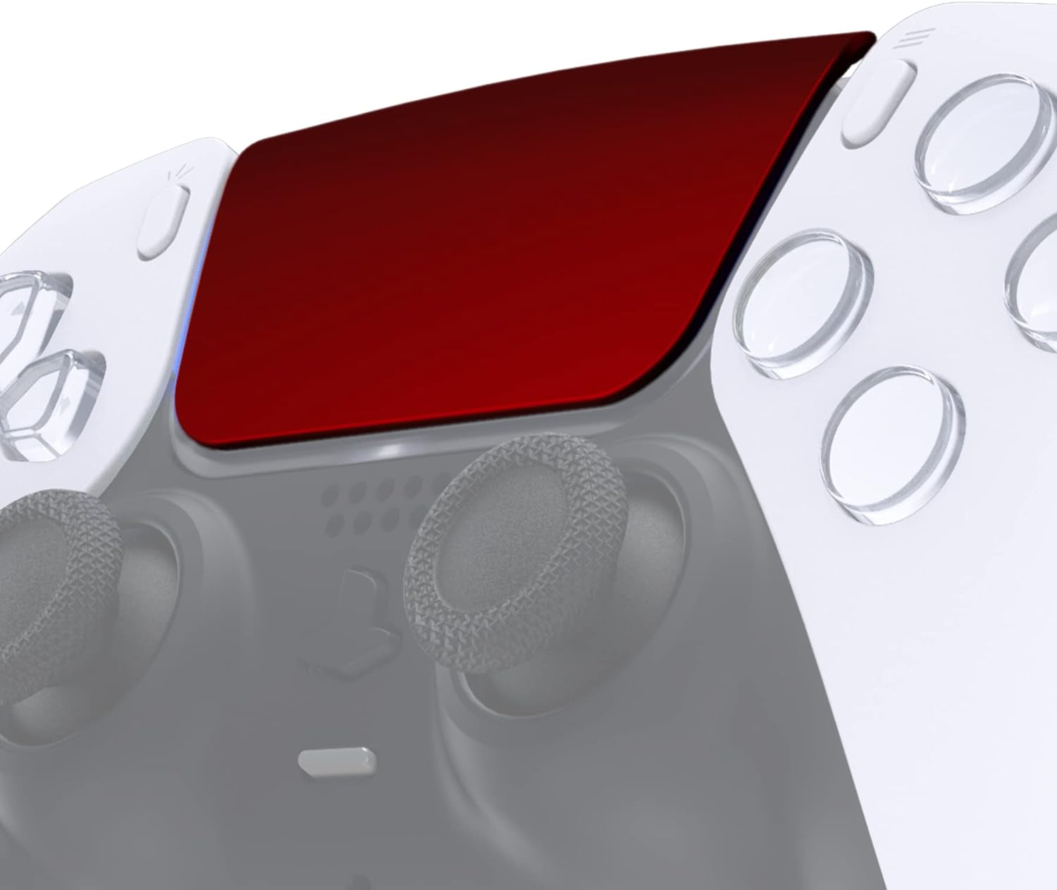 Extremerate Scarlet Red Soft Touch Replacement Touchpad Cover Compatible with Ps5 Controller BDM-010 020 030 040 050, Custom Part Touch Pad Compatible with Ps5 Controller - without Controller