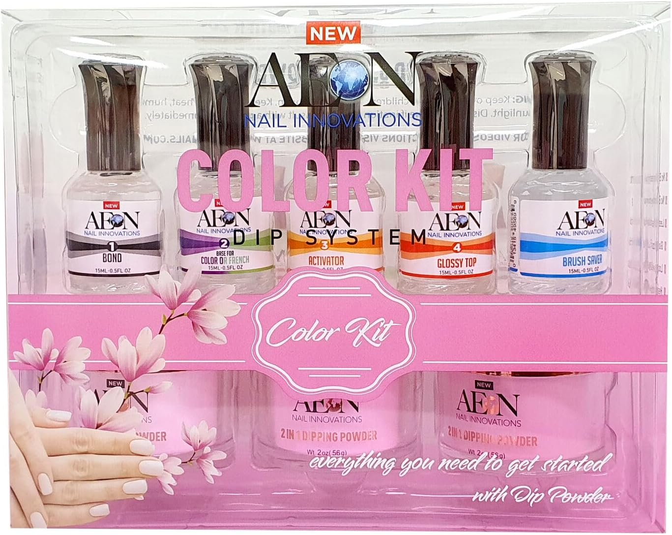 AEON Nail Dip Dipping Powder Liquid SNS Color Kit image number 2