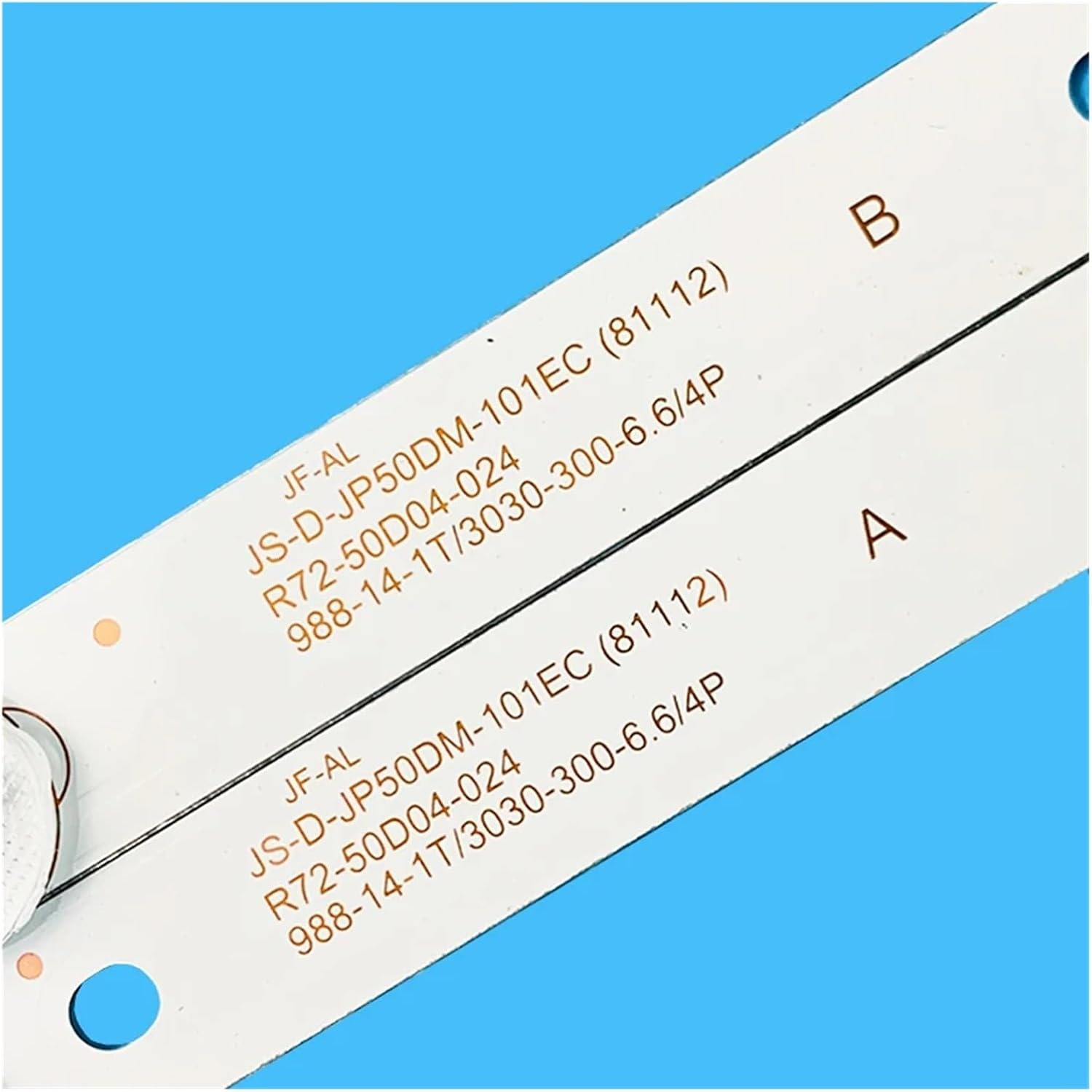 988Mm 10Leds 6V for 50" LCD TV JS-D-JP50DM-101EC(81112) R72-50D04-024 988-14-1T/3030-300-6.6/4P 94V-0 E125436JF-AL image number 1