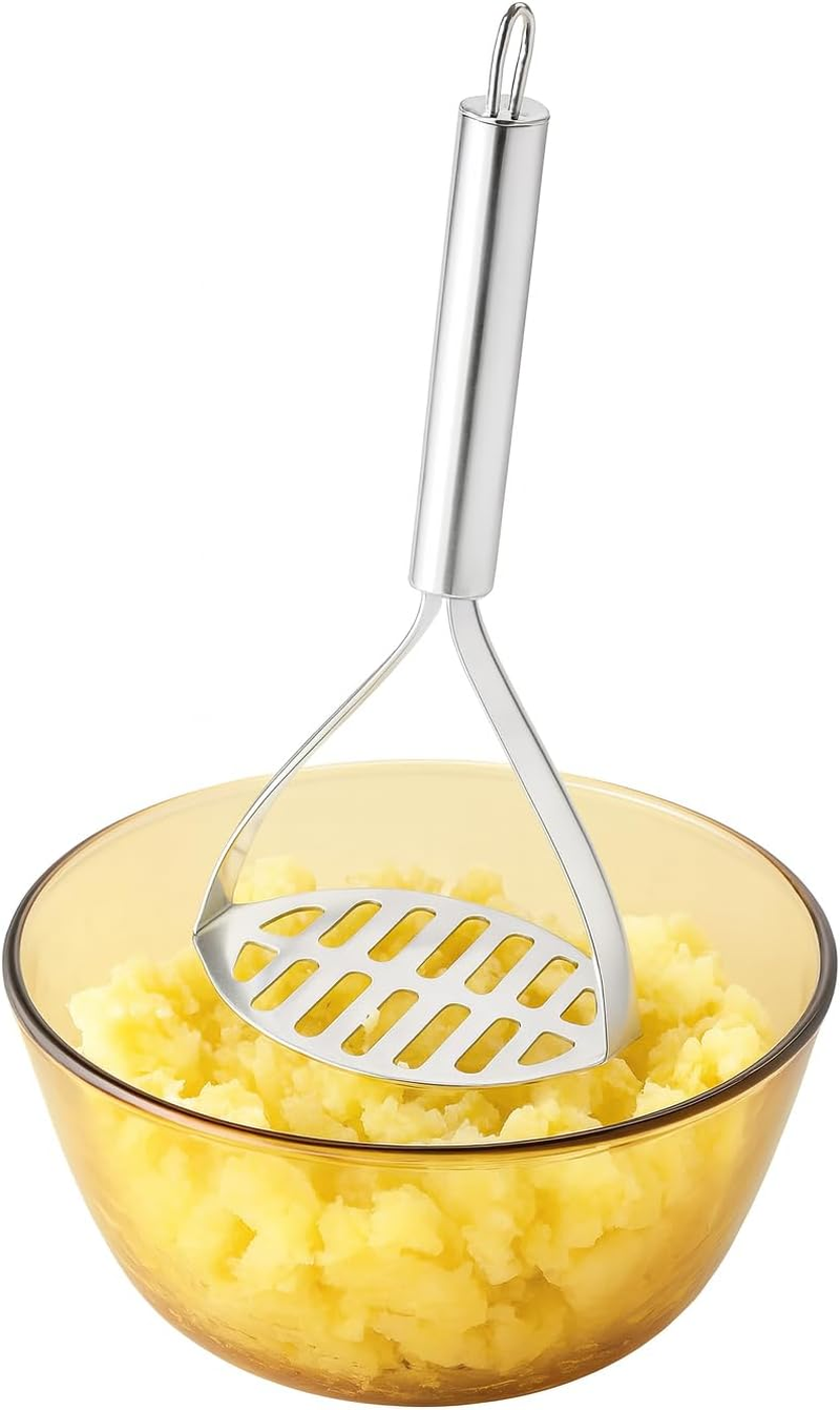 Stainless Steel Potato Vegetable Pav Bhaji Masher, Stainless Steel Smasher &ndash; Mash Fruit, Potatoe, Baby Food, Bean, Vegetable, Egg by Hand - Best Non Stick Mini Mashers, image number 4