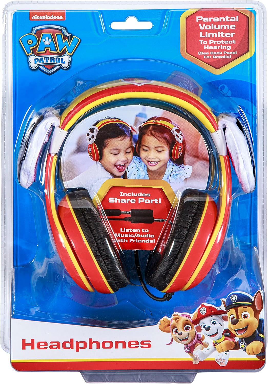 Ekids Paw Patrol Marshall Headphones for Kids with Built in Volume Limiting Feature for Kid Friendly Safe Listening, Red image number 4