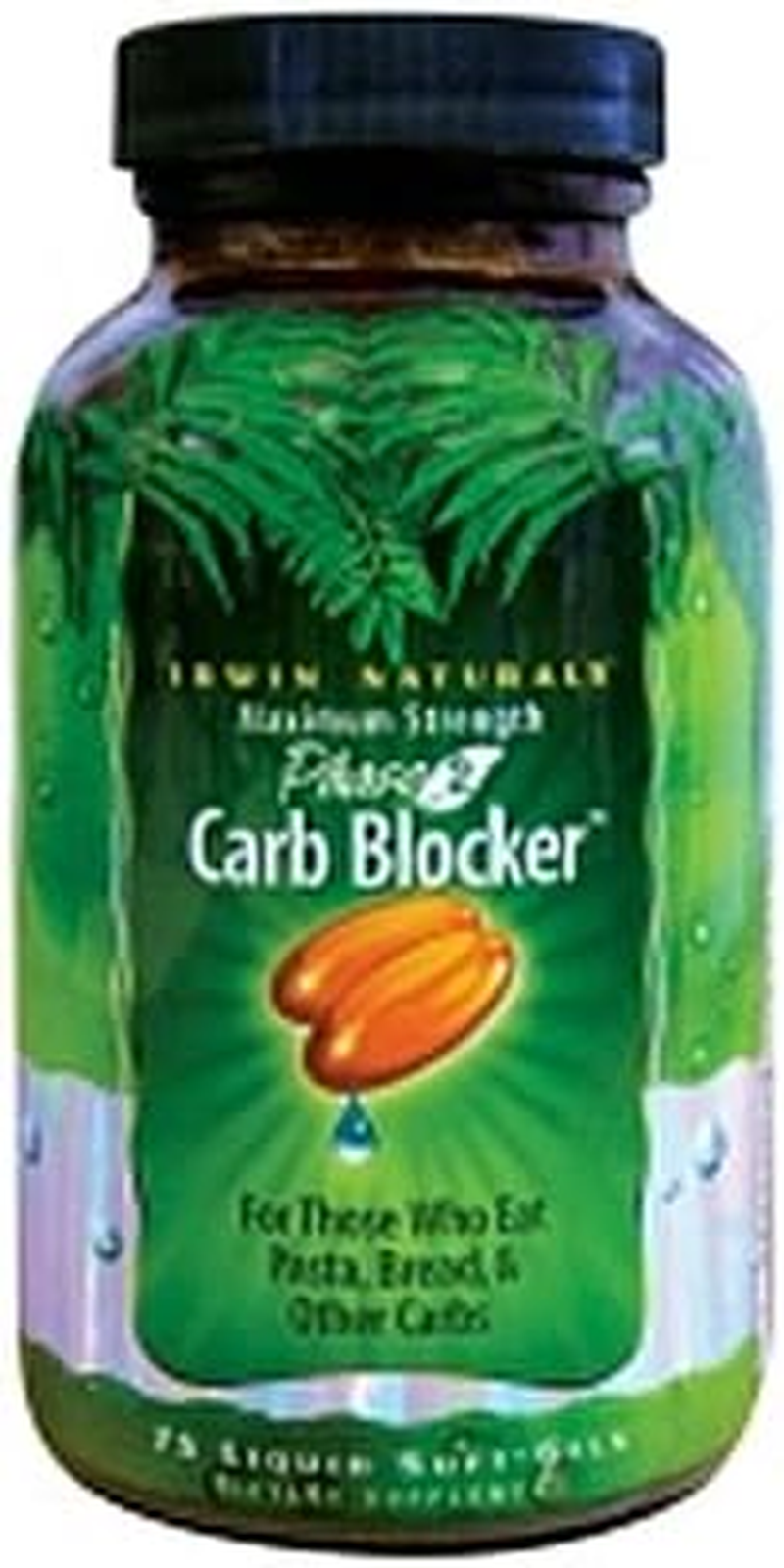 Maximum Strength 3-In-1 Carb Blocker by Irwin Naturals, Neutralize Carbohydrates and Support Metabolism, 75 Liquid Softgels