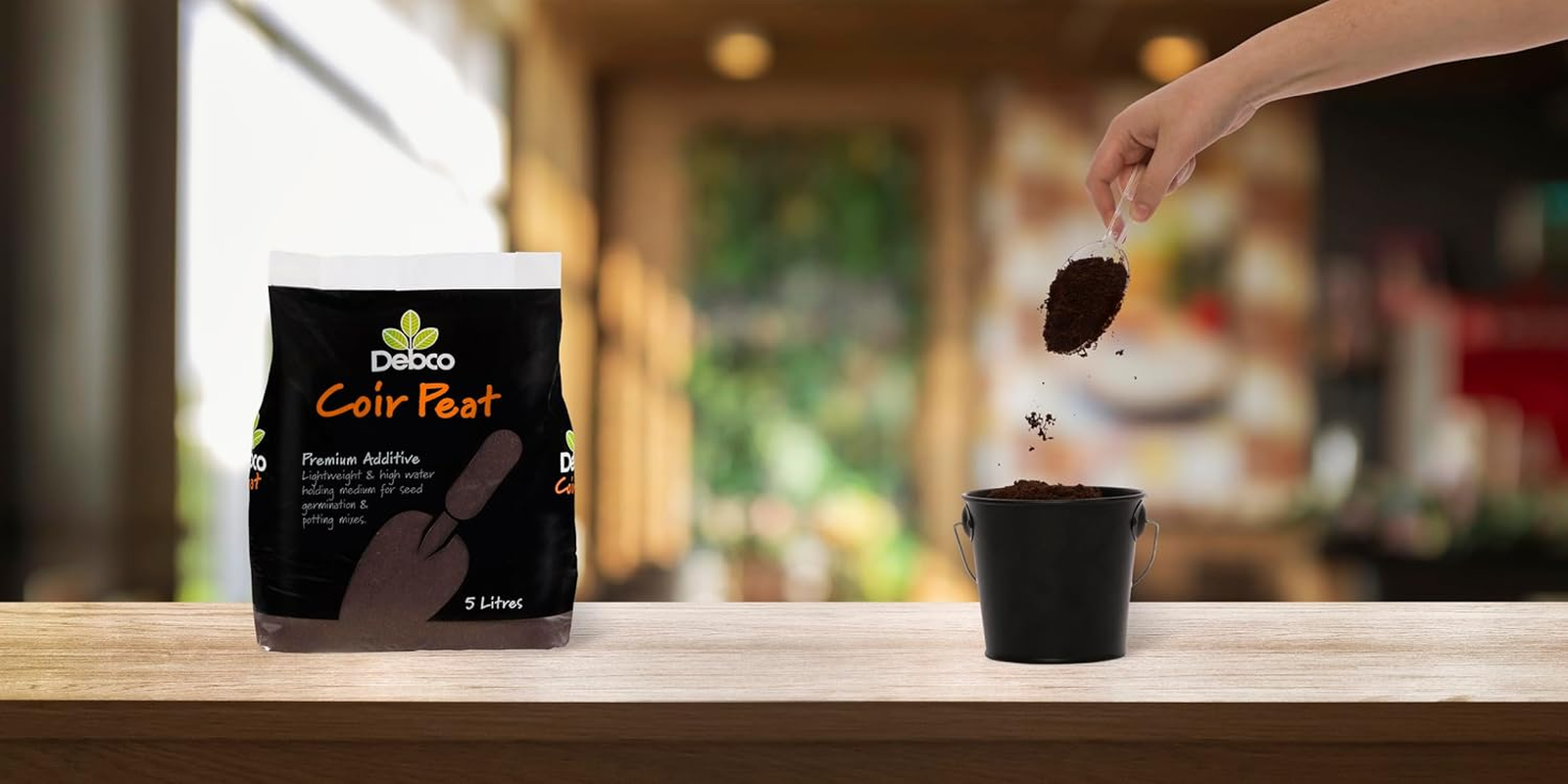 Debco Coir Peat for Potting Mixes 5L - Lightweight & High Water Holding - for Creating Own Mixes - Suitable for General Potting Mix and Seed Raising Mix