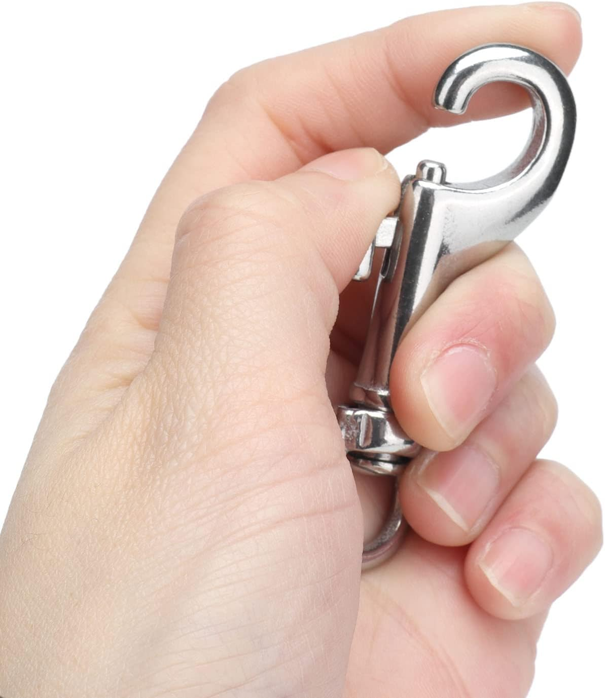 2 Pieces Universal Heavy Duty 316 Stainless Steel 65Mm Swivel Snap Hook for Diving Marine Applications Stainless Steel Clips Hardware Industrial Single Bolt image number 2