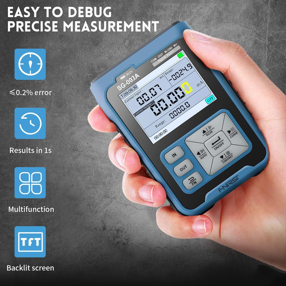 Current Voltage Signal Generator 4-20Ma 0-24V Rechargeable Portable Current Voltage Analog Generator with 3000Mah Battery and TFT Screen for Panel Debugging Device Testing Tr image number 2